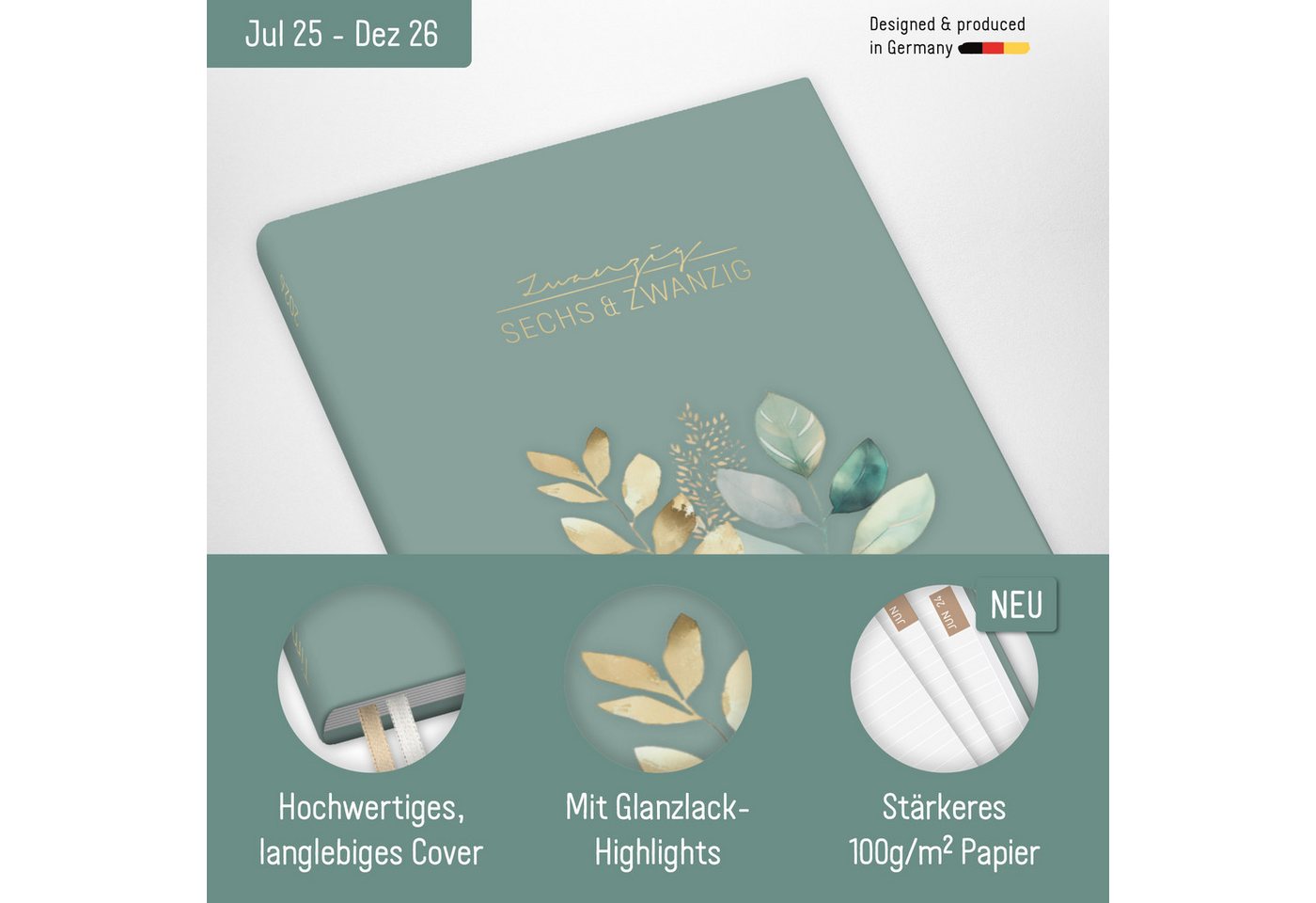 Thumbnail - Häfft Terminkalender Chäff-Timer Classic 2025/2026 / A5 / 18 Monate