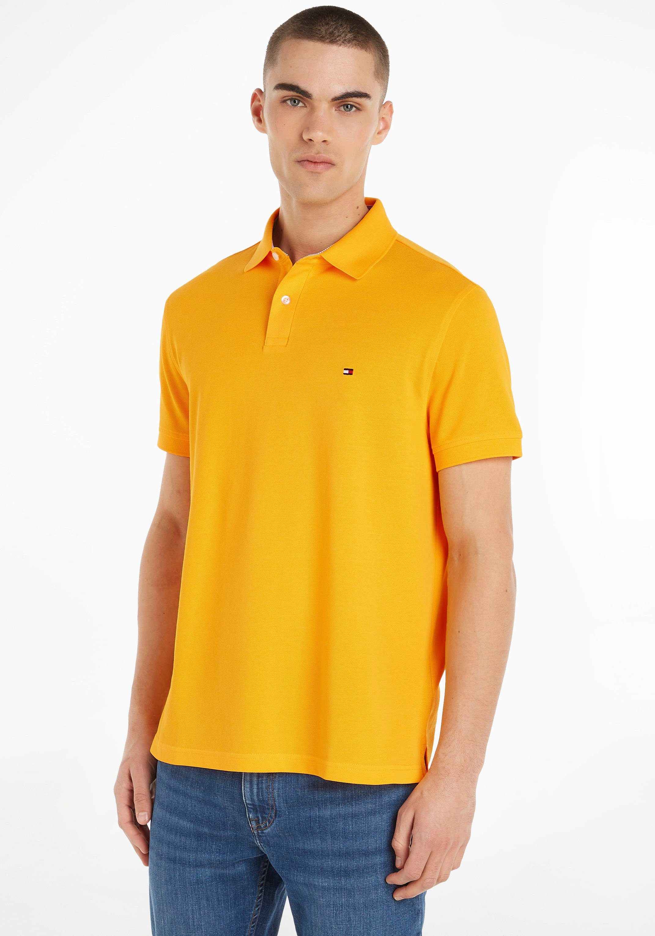 Tommy Tommy innen POLO REGULAR 1985 Kragen Solstice am Kontraststreifen Hilfiger Poloshirt mit Hilfiger