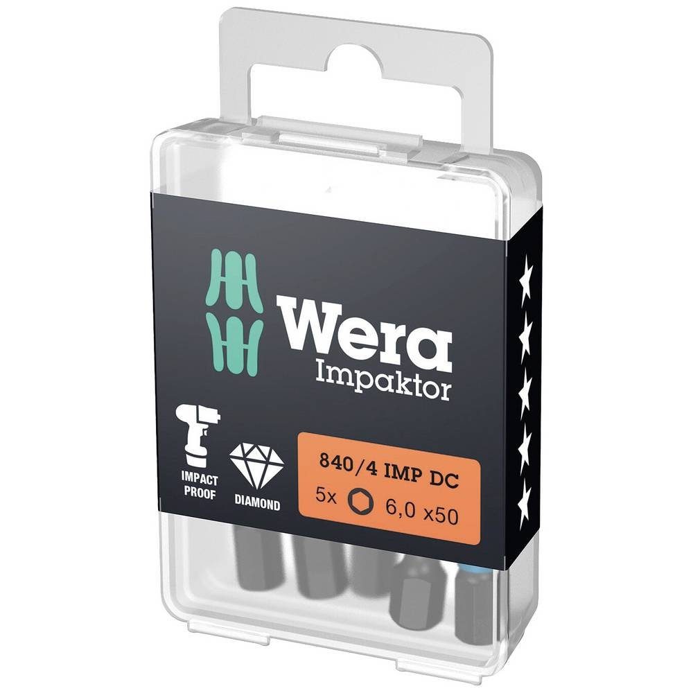 Wera Torx-Bit 840/4 IMP DC Hex-Plus 4.0 x 50 mm