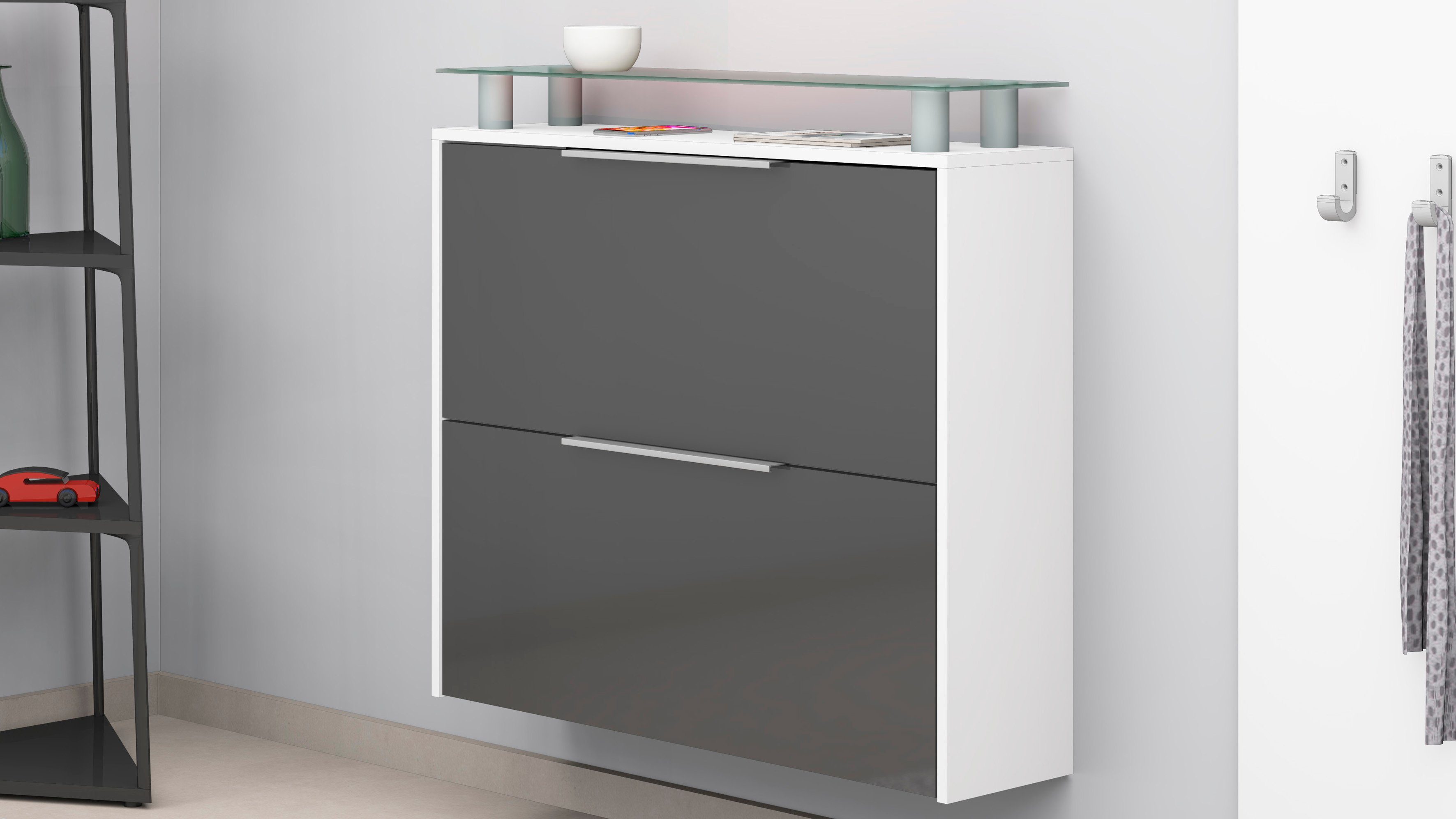 borchardt Möbel Schuhschrank Rena hängend, mit Glasablage