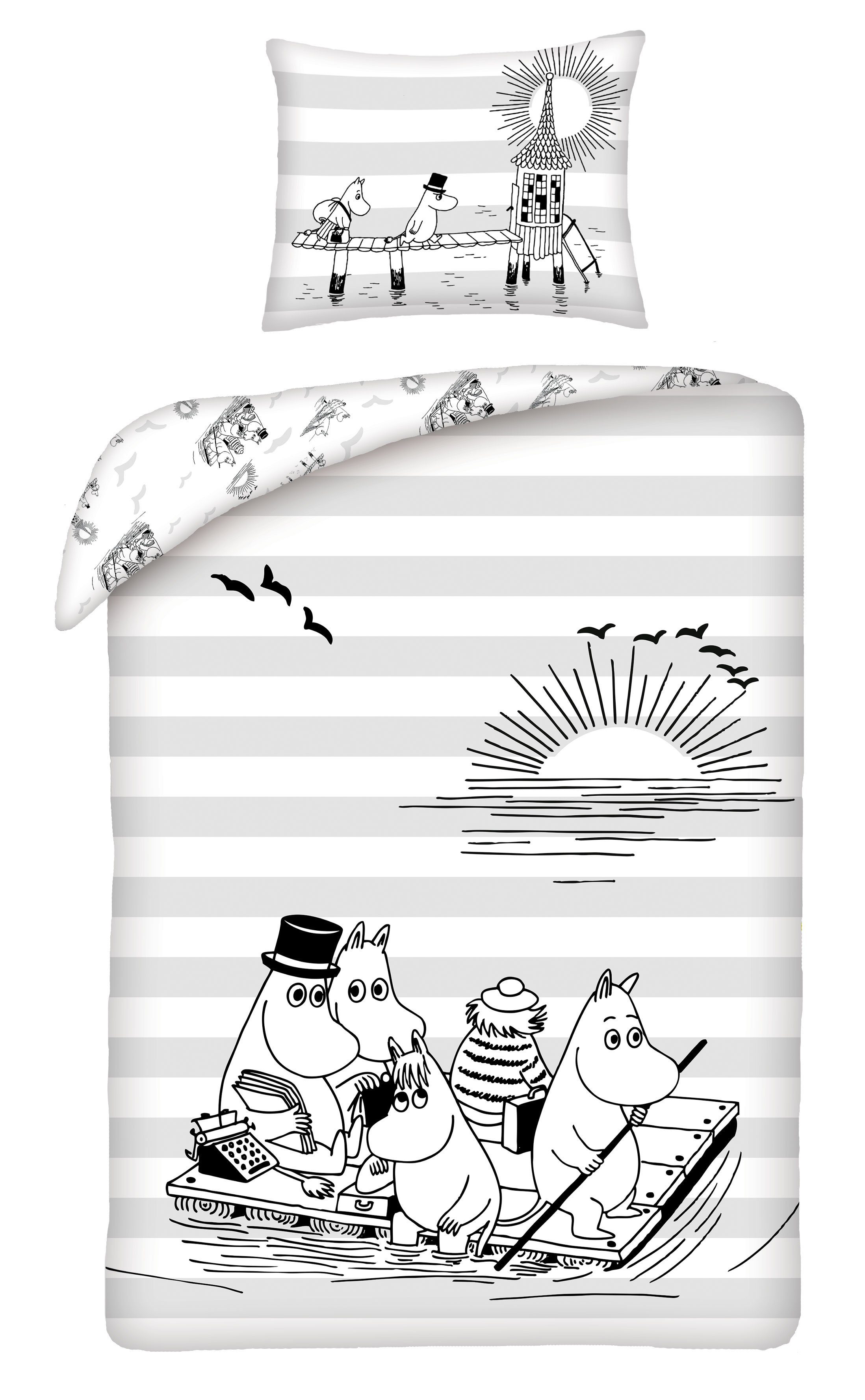 MOOMIN Kinderbettwäsche Moomin Bettwäsche 140 x 200 cm günstig online kaufen