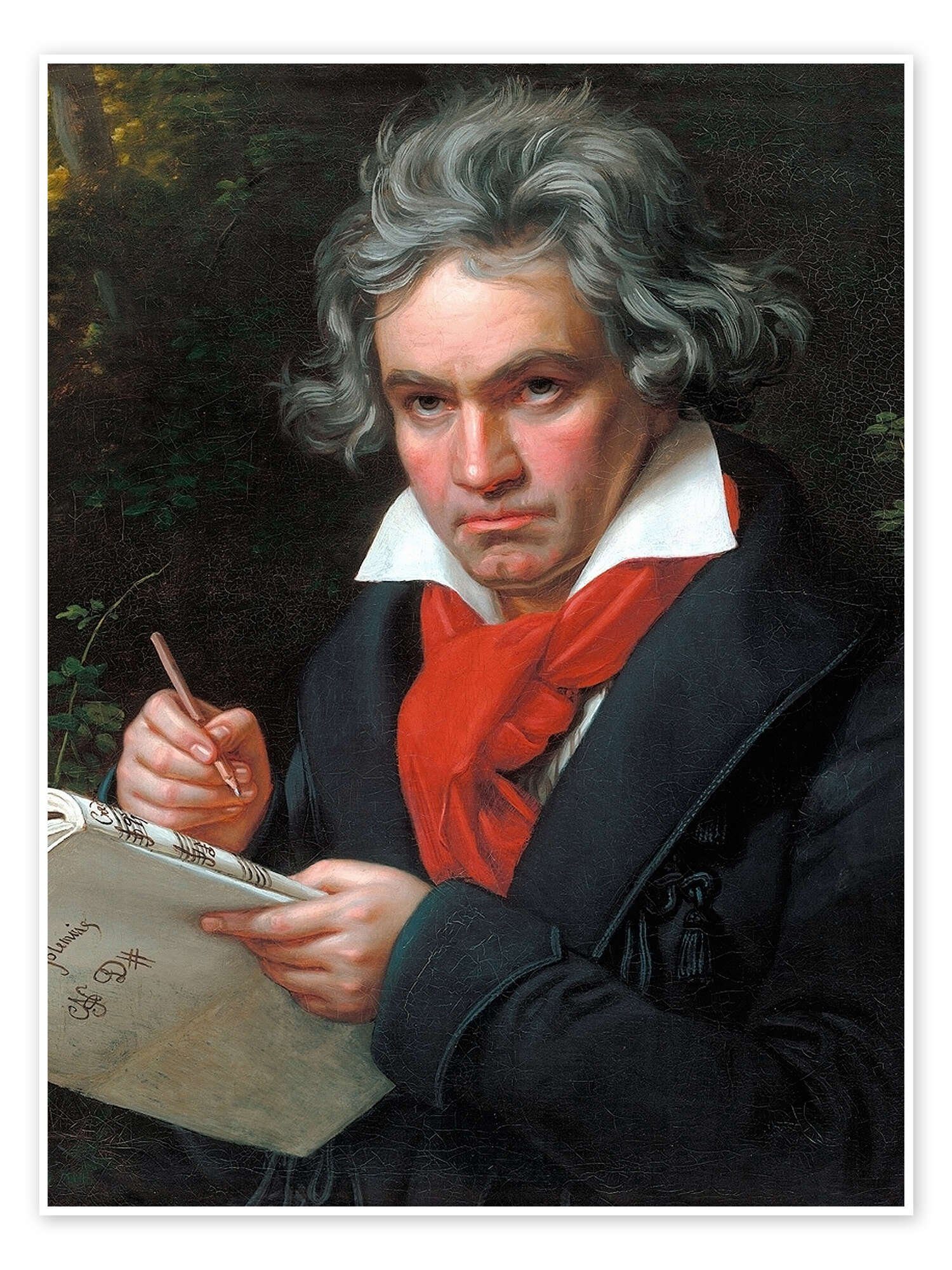Posterlounge Wandbild Ludwig van Beethoven, Joseph Karl Stieler, erhältlich als Poster, Leinwandbild, Wandsticker oder Acrylglasbild