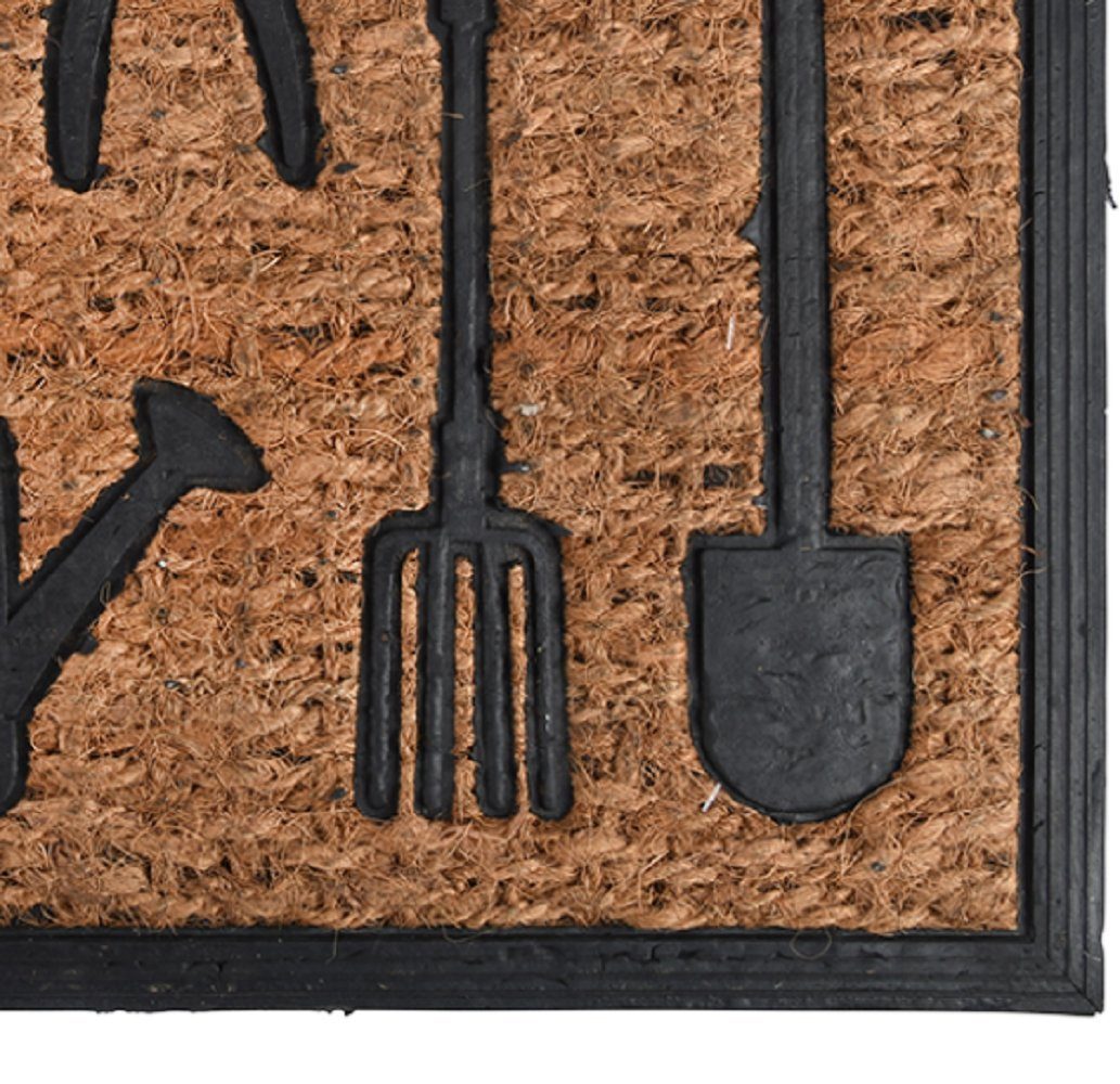 esschert design Fußmatte Fußmatte aus Gummi & Kokosfasern, im dekorativen Gartenwerkzeug design – Bild 2 von 2