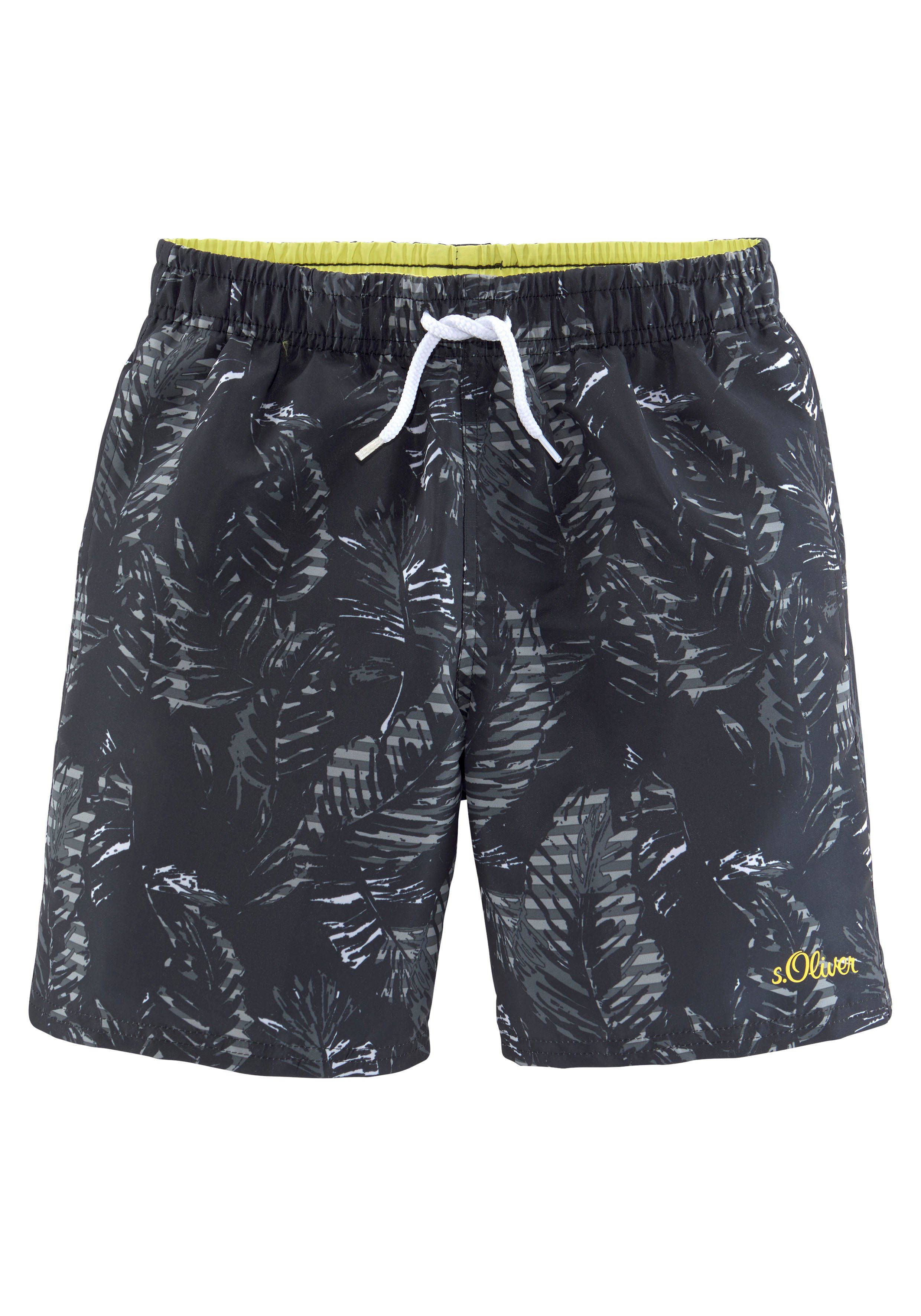 Badeshorts Detail kontrastfarbenem Kids Blade mit s.Oliver