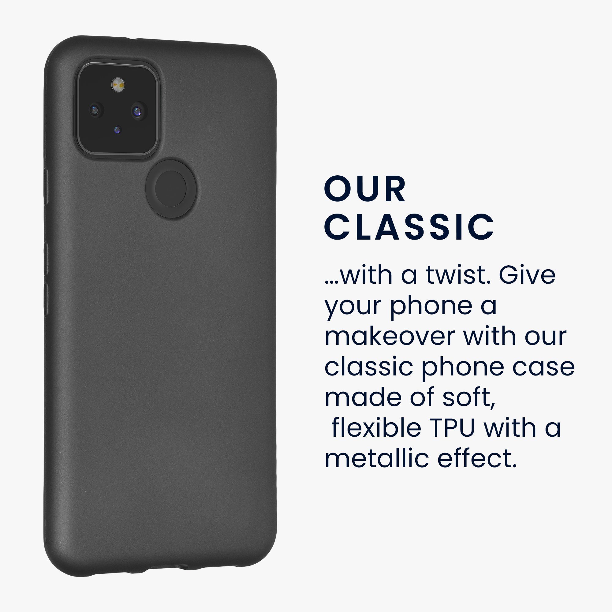 kwmobile Handyhülle Handyhülle für Google Pixel 5 Hülle, Silikon Case metallisch schimmernd - Schutzhülle Cover