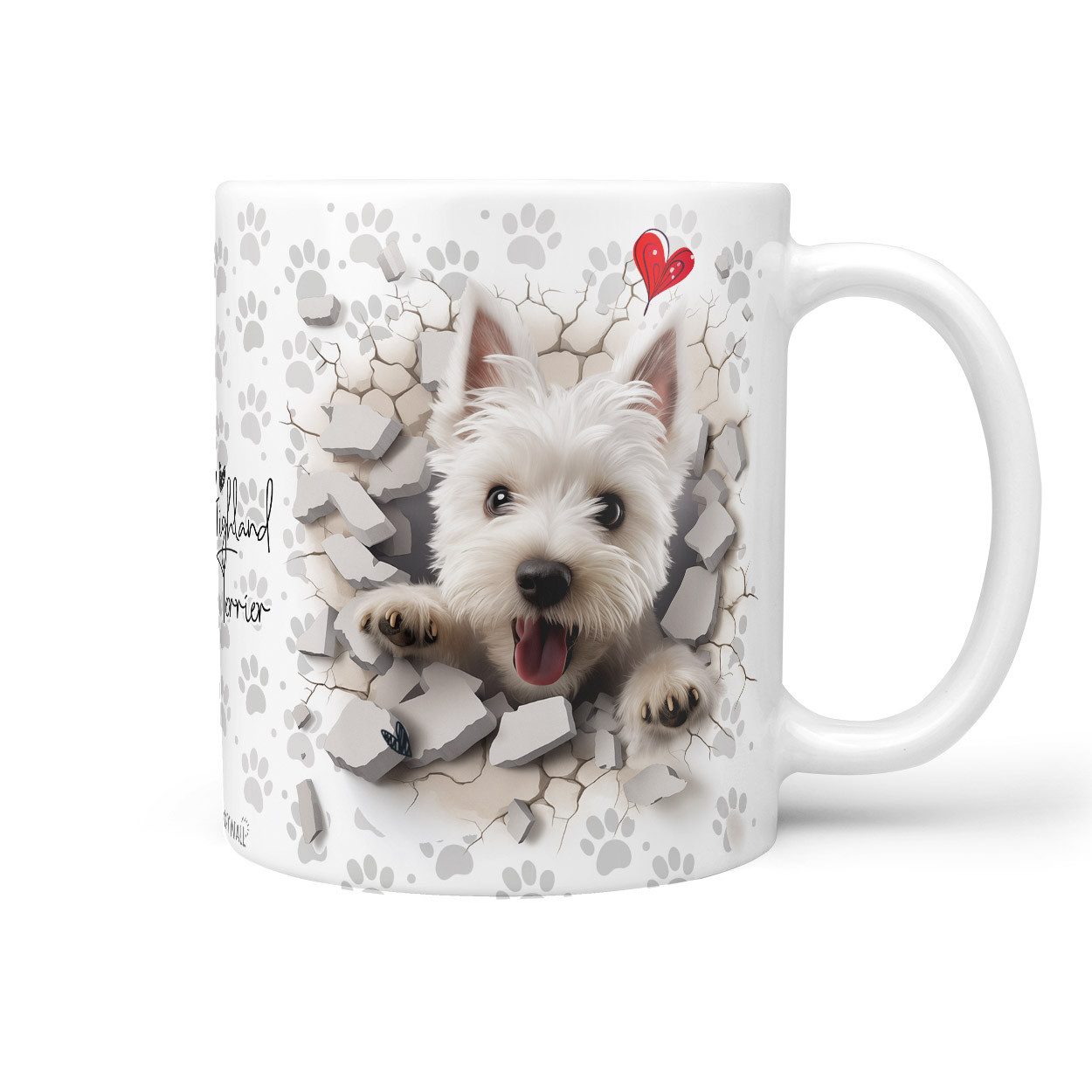 Sunnywall Tasse West Highland White Terrier - Hund Hunderasse - Geschenkidee, Keramik, inkl. Geschenkkarte