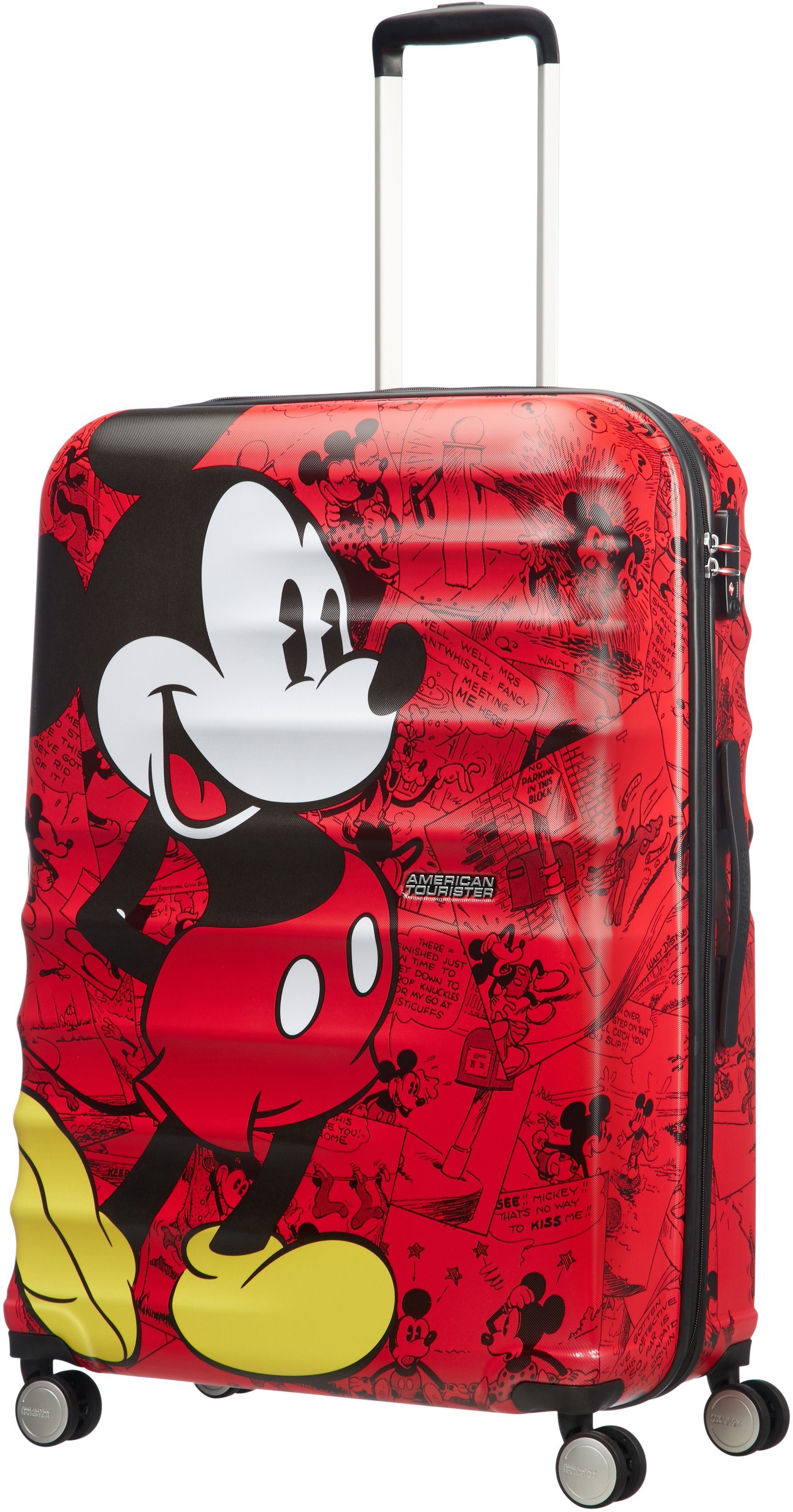 American 4 Red cm, Material Mickey recyceltem Wavebreaker, Comics aus 77 Disney teilweise Tourister® Rollen, Hartschalen-Trolley