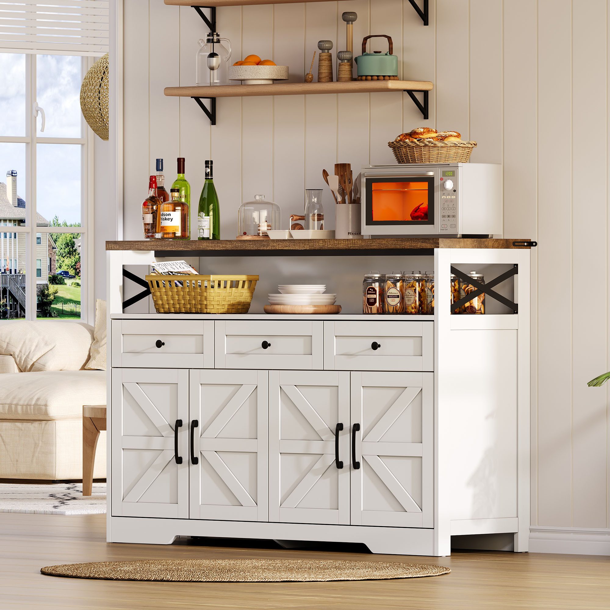 HAUSS SPOLE Sideboard 140cm Kommode Mehrzweckschrank günstig online kaufen