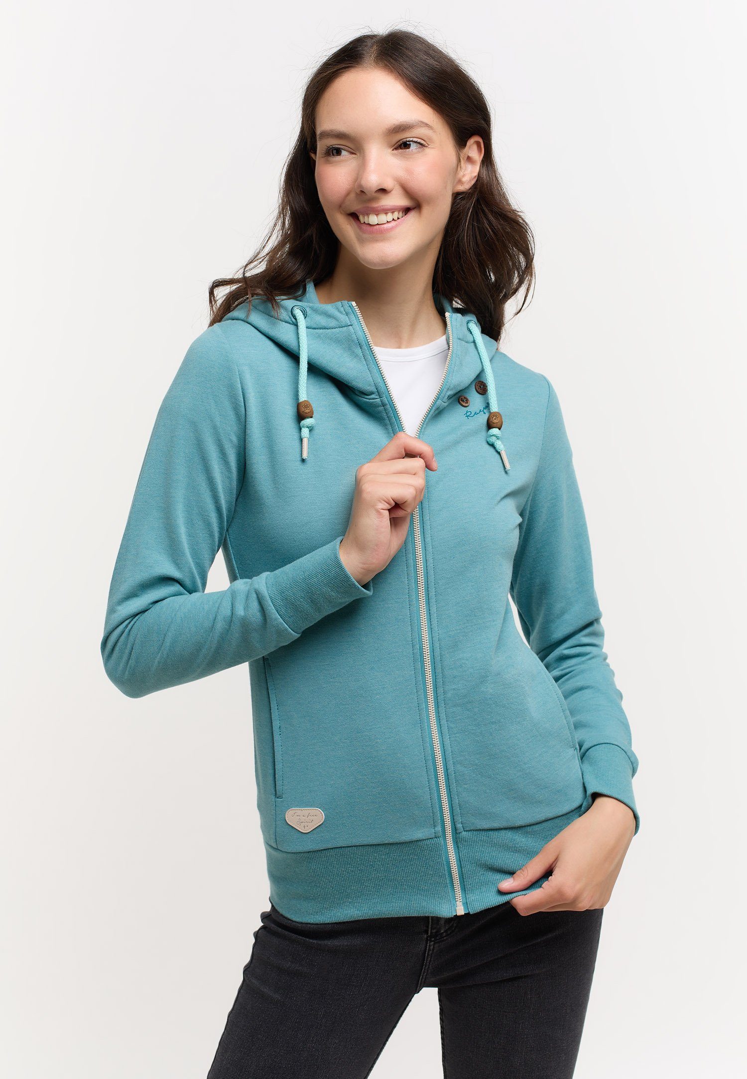 & light Nachhaltige Mode aqua Vegane Sweatshirt Ragwear PAYA