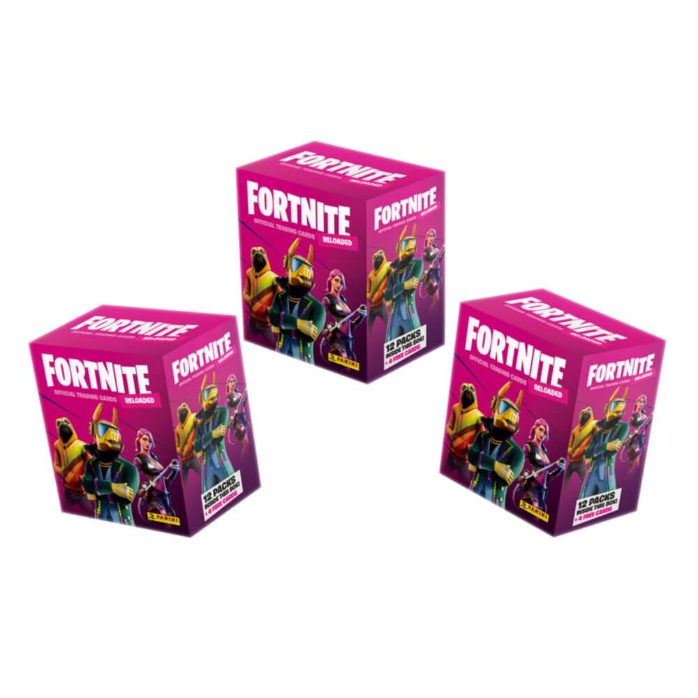 Panini Sammelkarte Fortnite Trading Cards Serie 2 Reloaded (2020) - 3 x  Mega Box Blasterb, Fortnite Karten