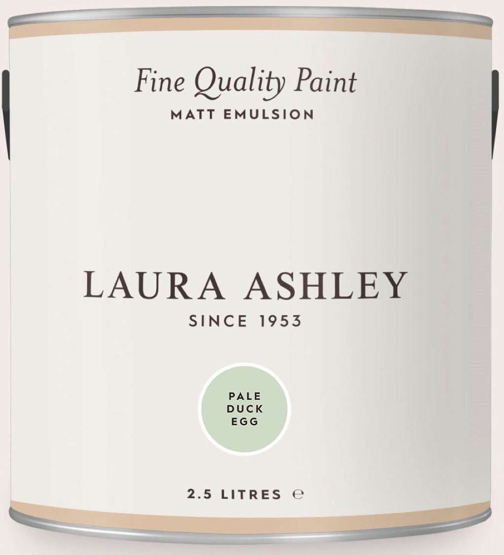 LAURA ASHLEY Wandfarbe Fine Quality Paint MATT EMULSION blue shades, matt, 2,5 L Pale Duck Egg | Dispersionsfarben