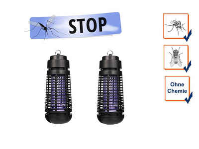 Insektenschutzplissee, PEREL, Hängend oder als Standgerät, UV Insektenlampe Stechmücken-Falle Mückenlampe Fliegenfalle 20-35m²