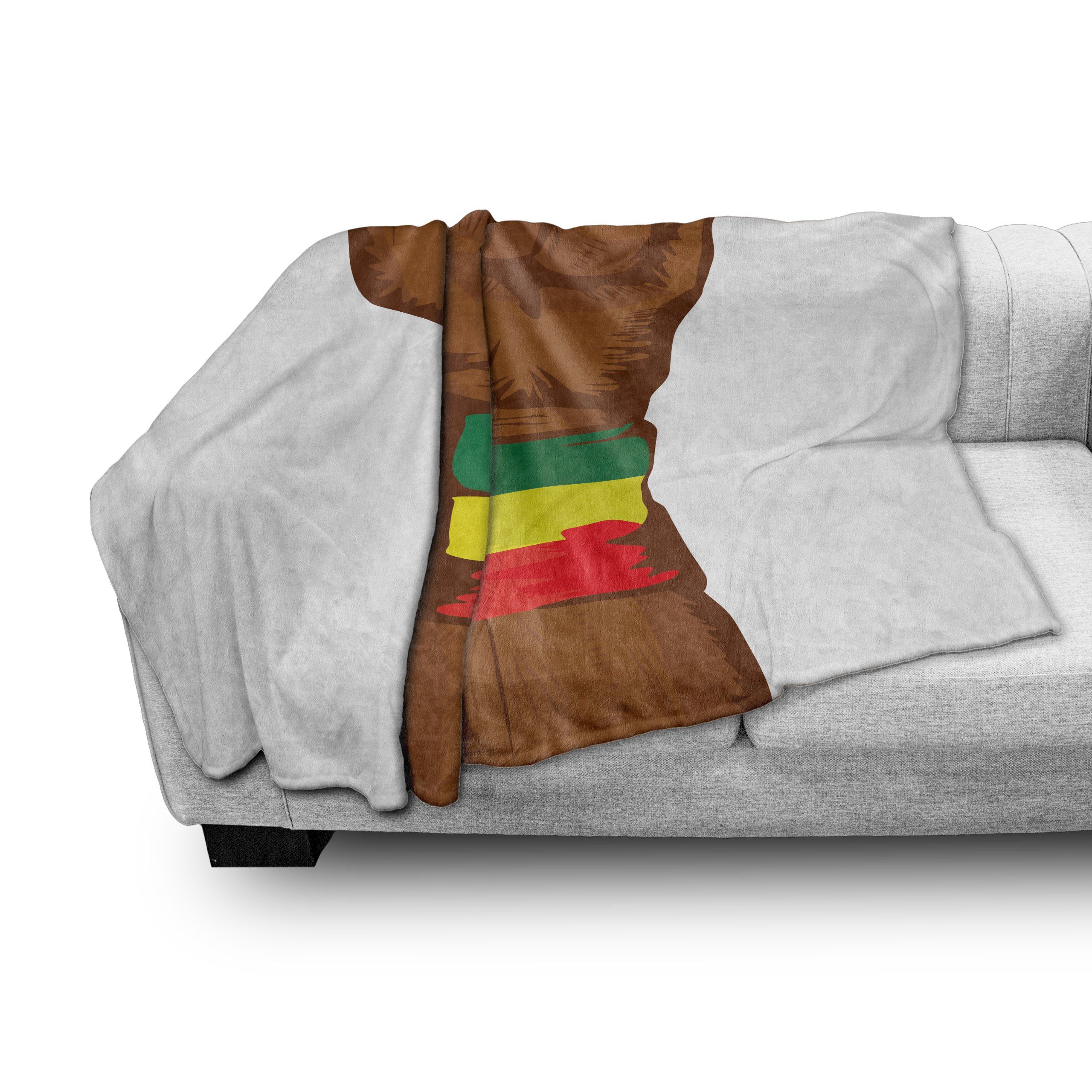 Gemütlicher Außenbereich, Abakuhaus, Wohndecke Plüsch Flaggen-Farben für den Rasta und Innen- Äthiopische