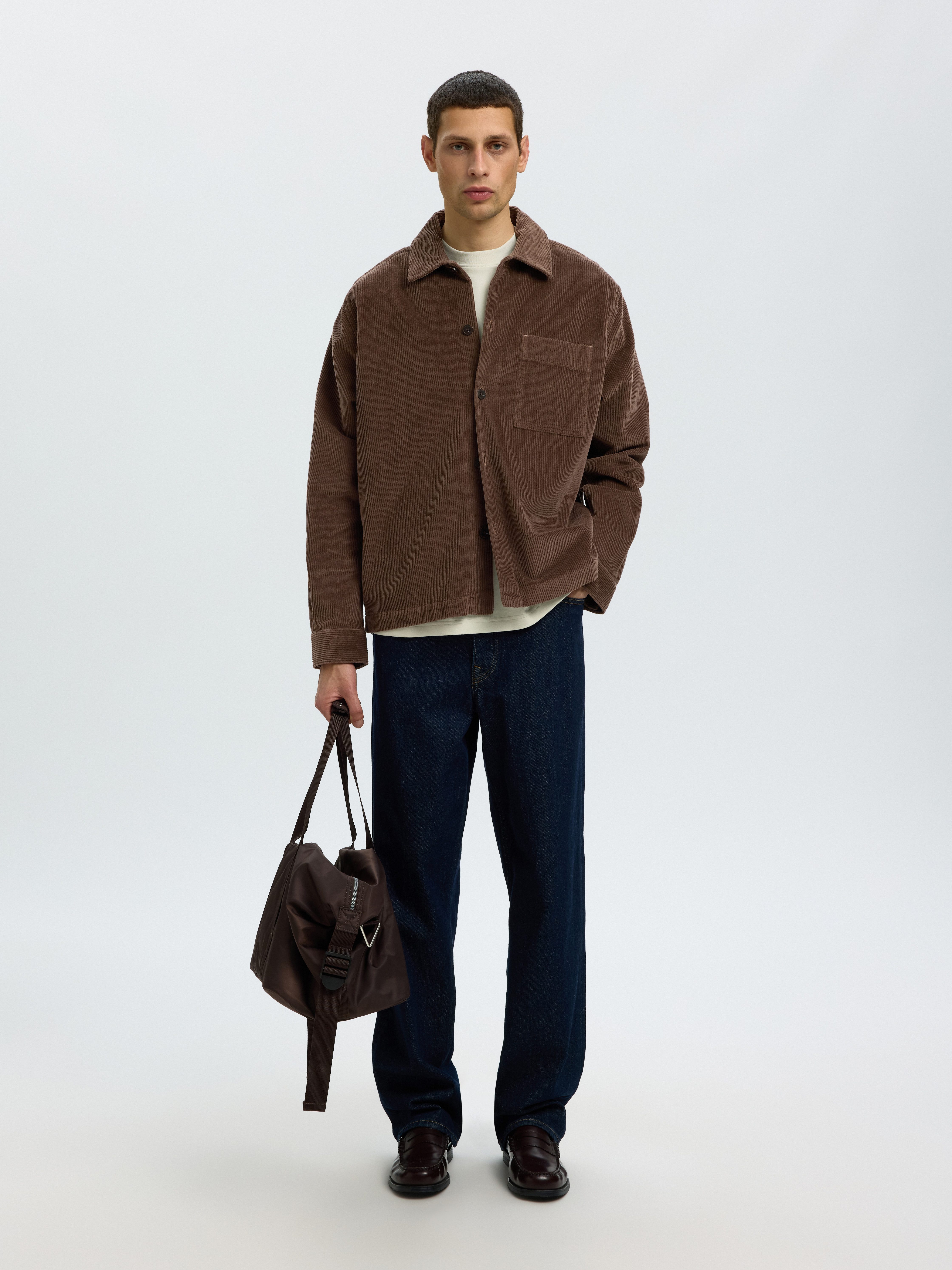 Selected Langarmhemd SLMOTTO KRIS CORD OVERSHIRT NOOS Baumwollmischung, regular fit – Bild 5 von 5