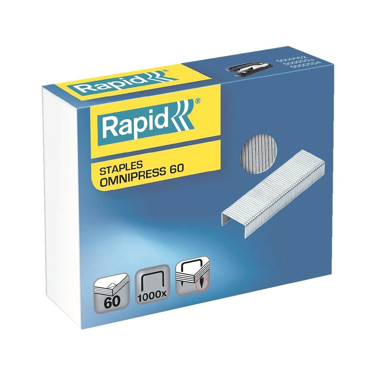 Rapid Heftklammer Omnipress 60, 1.000 Stück, Heftleistung 60 Blatt