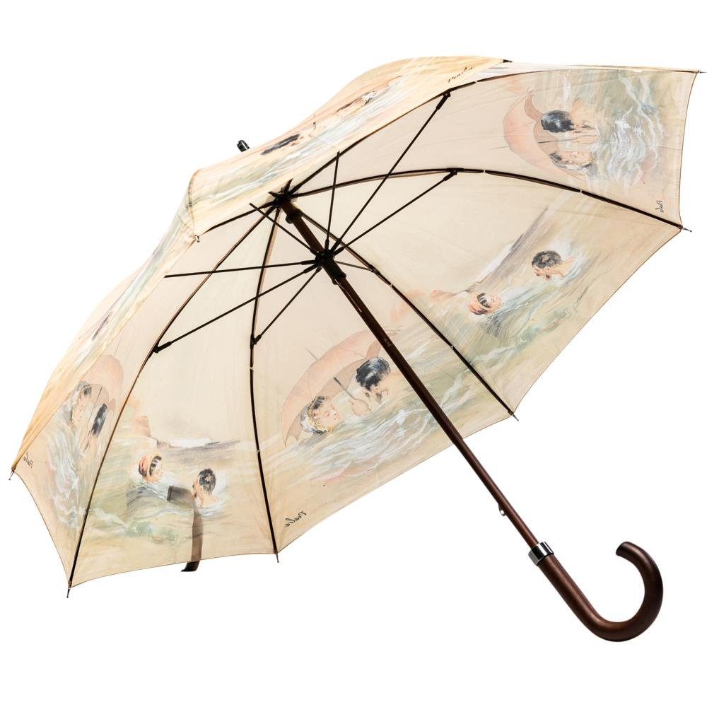 Luckyweather not just any other day Stockregenschirm Regenschirm Motiv HOMMES ET FEMMES Holzstock