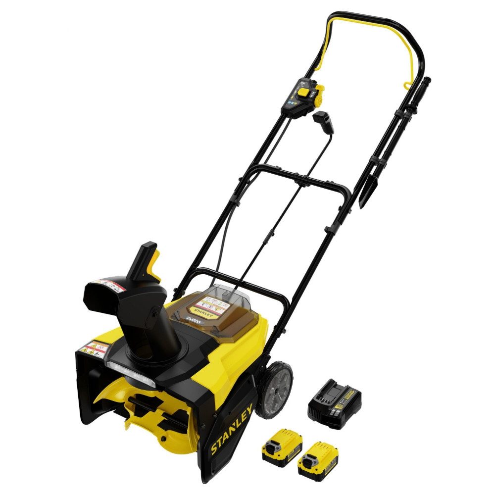 STANLEY Akku-Laubbläser SCSNP460R2-QW Akku-Schneefräse 18V V20, BL 2x6,0Ah
