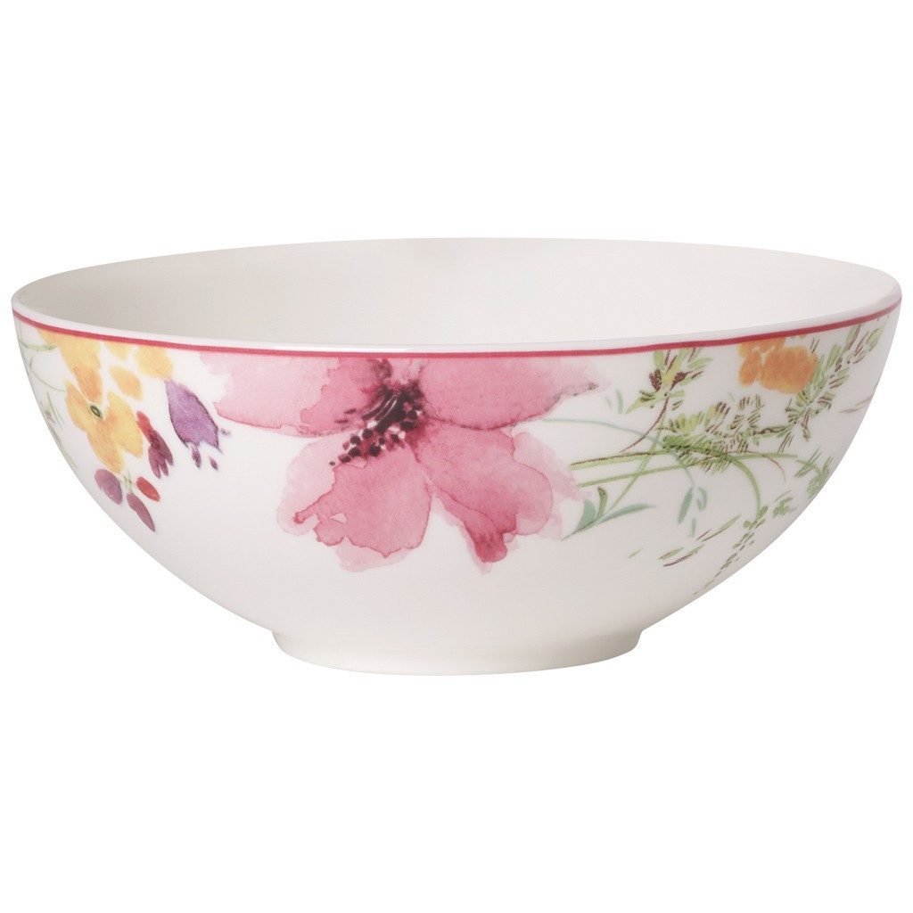 Villeroy & Boch Dessertschale Mariefleur Basic, Porzellan, Spülmaschinengeeignet, Mehrfarbig, Motiv: Blumen