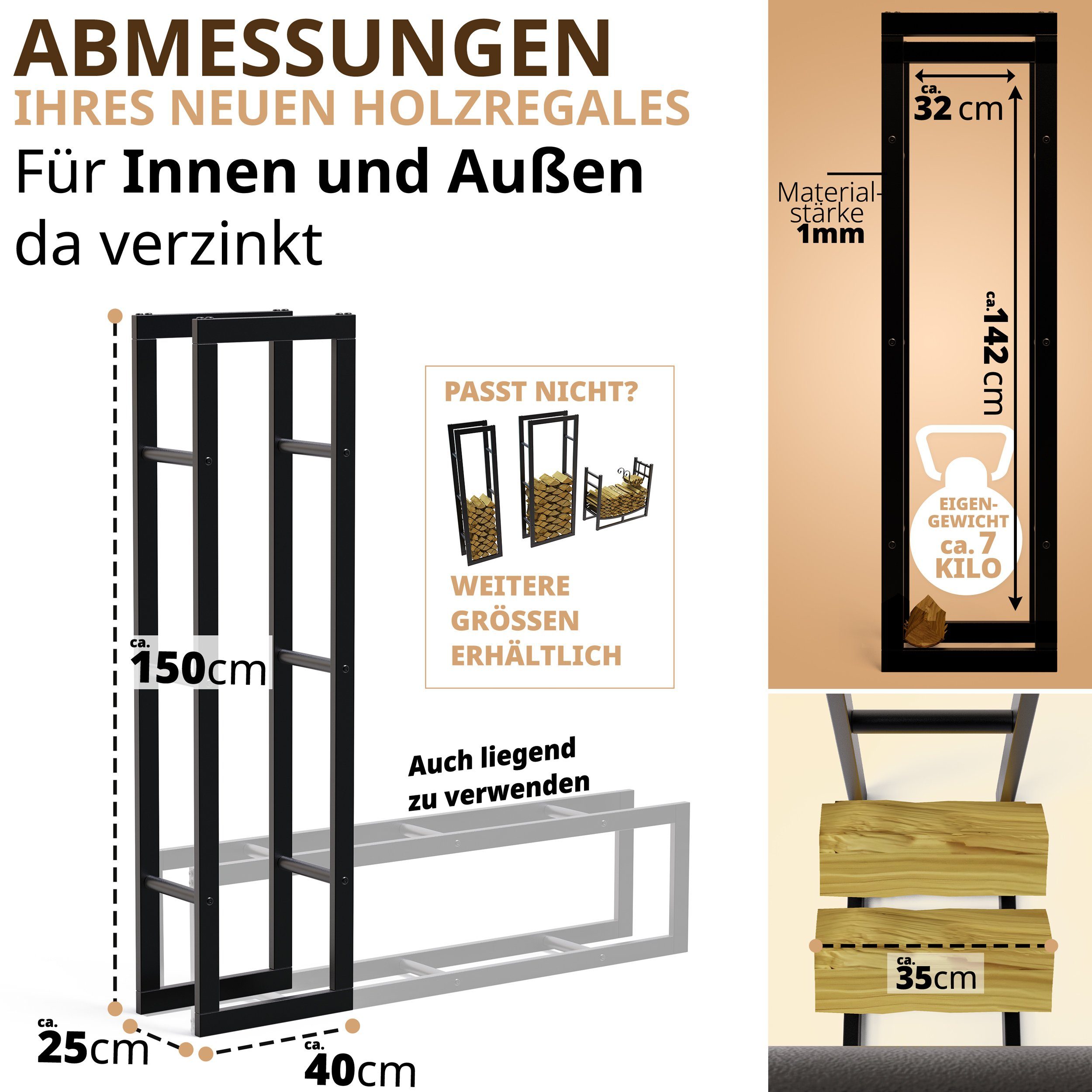 LAWA Living and Lifestyle Kaminholzregal Metall günstig online kaufen