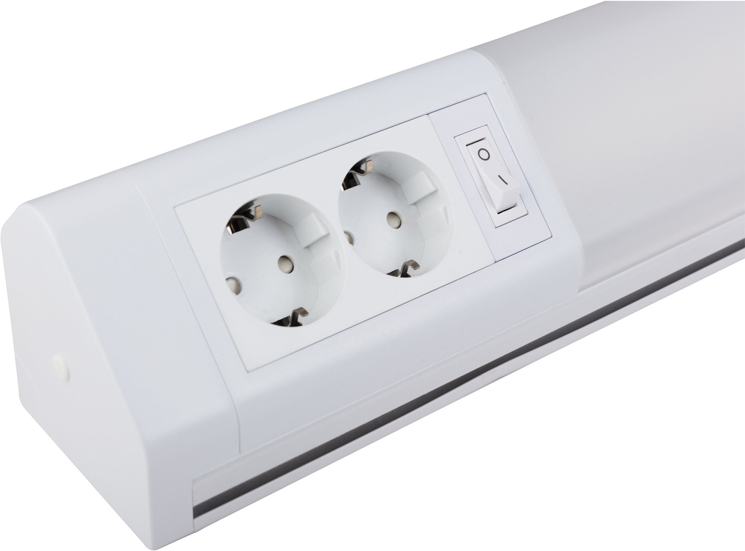 HEITRONIC Schalter Steckdosen, LED Lichtleiste Warmweiß, zwei integriert, Bonn, Küchenlampe,Küchenbeleuchtung,+ integrierter fest