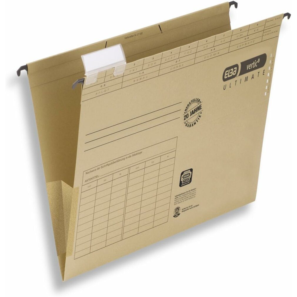 ELBA Organisationsmappe 25 Hängetaschen vertic ULTIMATE naturbraun