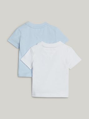 Tommy Hilfiger T-Shirt BABY FLAG TEE 2 PACK GIFTBOX (Packung, 2-tlg., 2er-Pack) Baby bis 2 Jahre