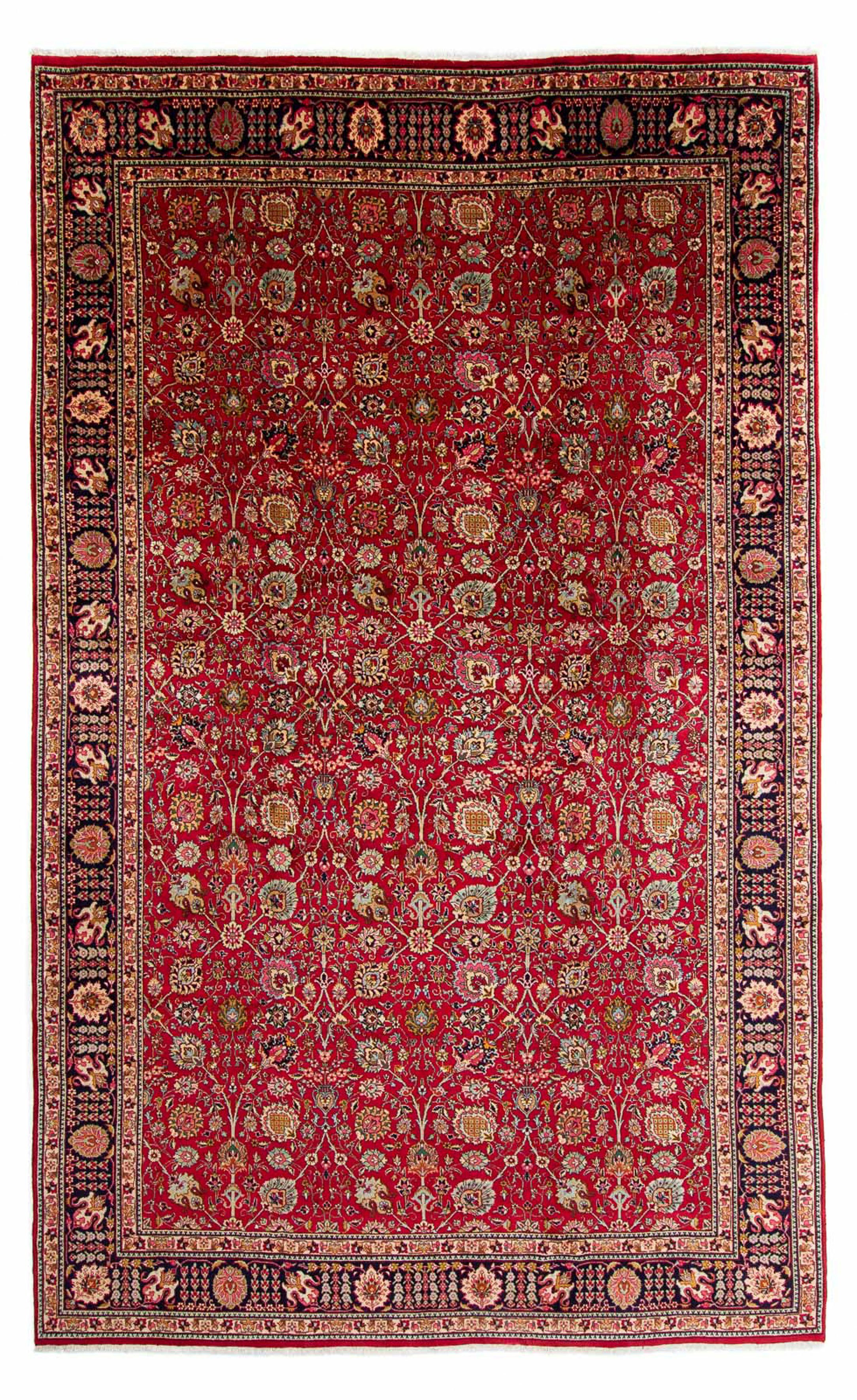 Orientteppich Perser Handgeknüpft, cm 10 Höhe: rot, Royal - 492 306 mit Zertifikat Wohnzimmer, - - rechteckig, Täbriz morgenland, mm, Einzelstück x 