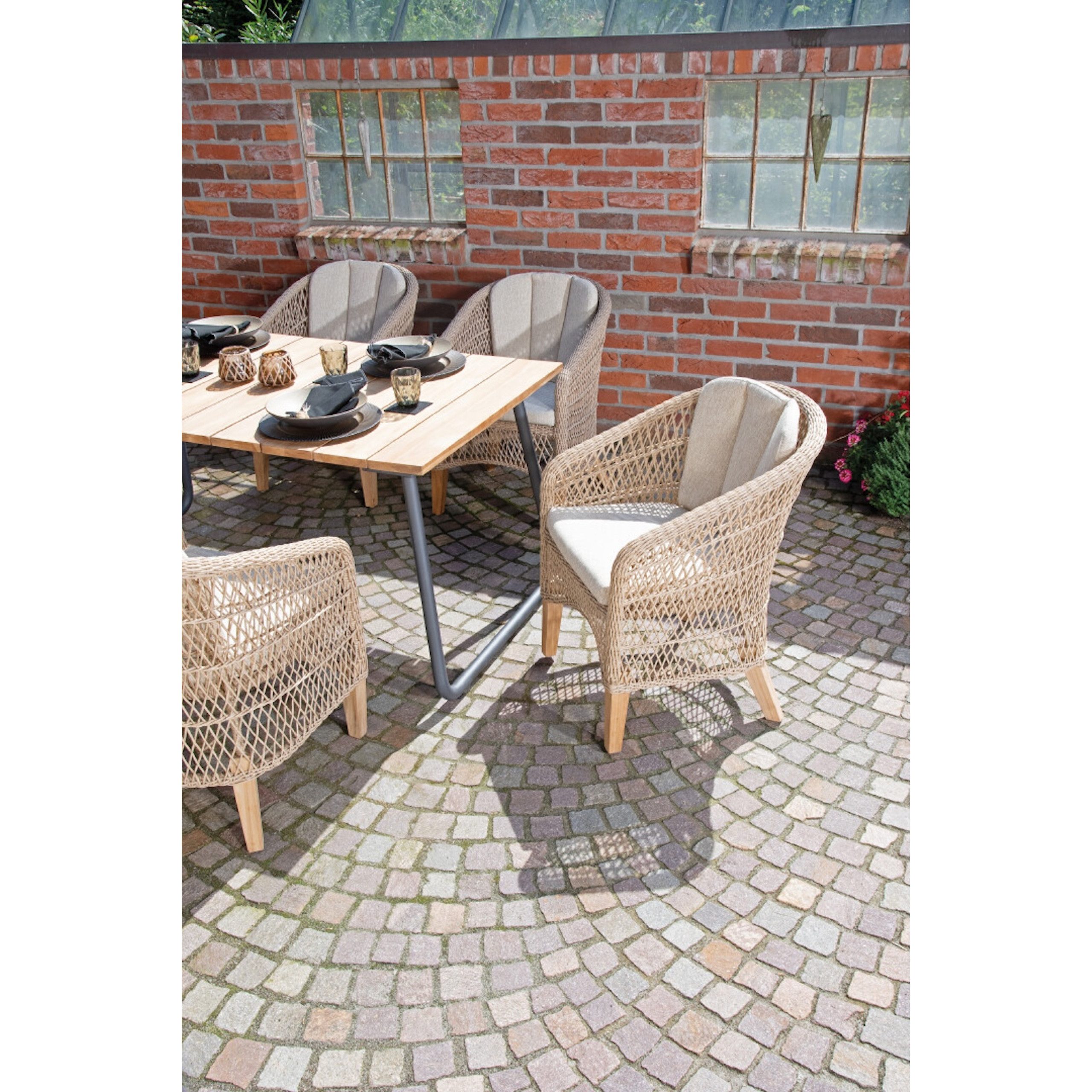 SonnenPartner Gartenlounge-Sessel Sonnenpartner LONG BEACH Sessel Gartensessel Lounge-Sessel inkl.