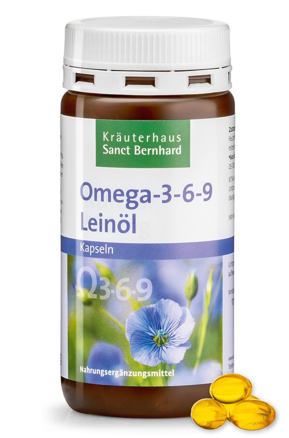 Sanct Bernhard Sanct Bernhard Omega-3-6-9-Leinöl-Kapseln - 180 Kapseln Kapseln
