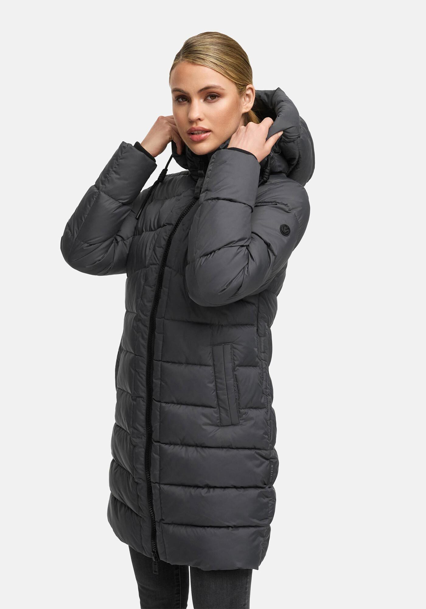 Marikoo Winterjacke Kaltnäschen mit abnehmbarer Kapuze und hochschließendem Kragen