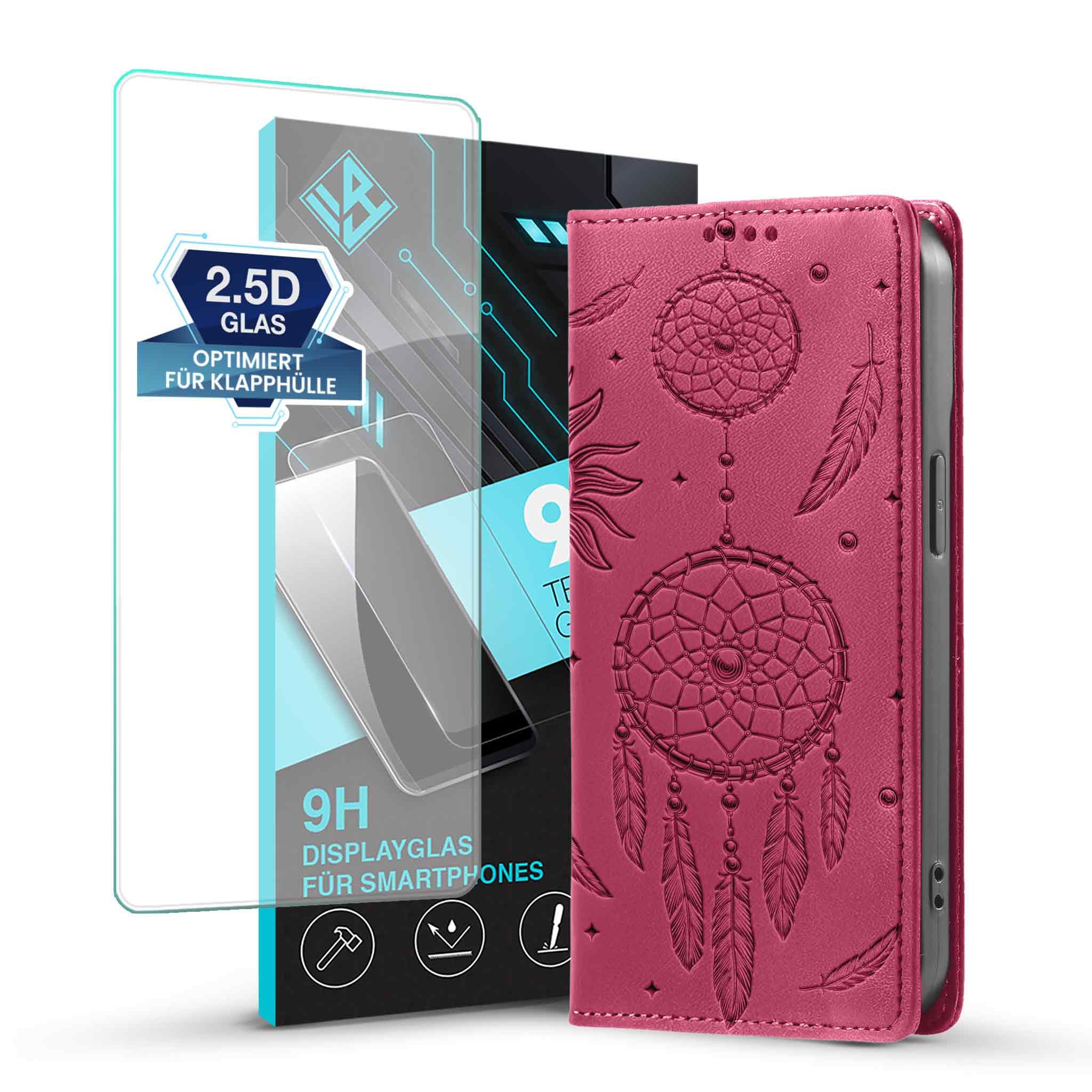 Tec-Expert Handyhülle Traumfänger Hülle Cover für Samsung Galaxy S26 FE 6.7 Zoll, 6.7", Klapphülle Case mit Kartenfächern und RFID Schutz mit 9H Glas