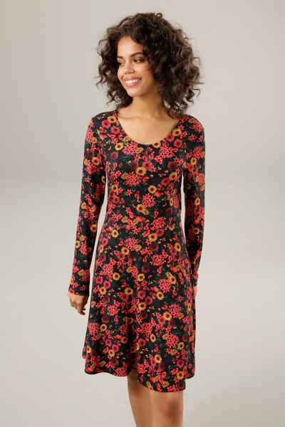 Aniston CASUAL Jerseykleid mit zartem Blumendruck