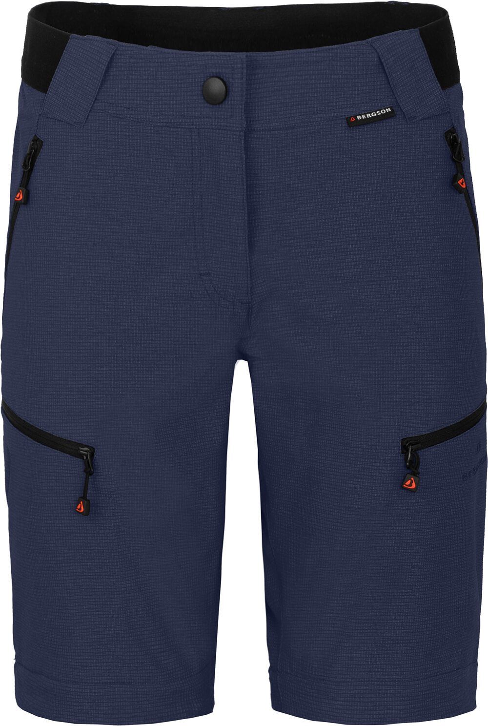 Bergson Outdoorhose PORI Doppel Zipp-Off mit T-ZIPP Damen Wanderhose, robust elastisch, Kurzgrößen, peacoat blau