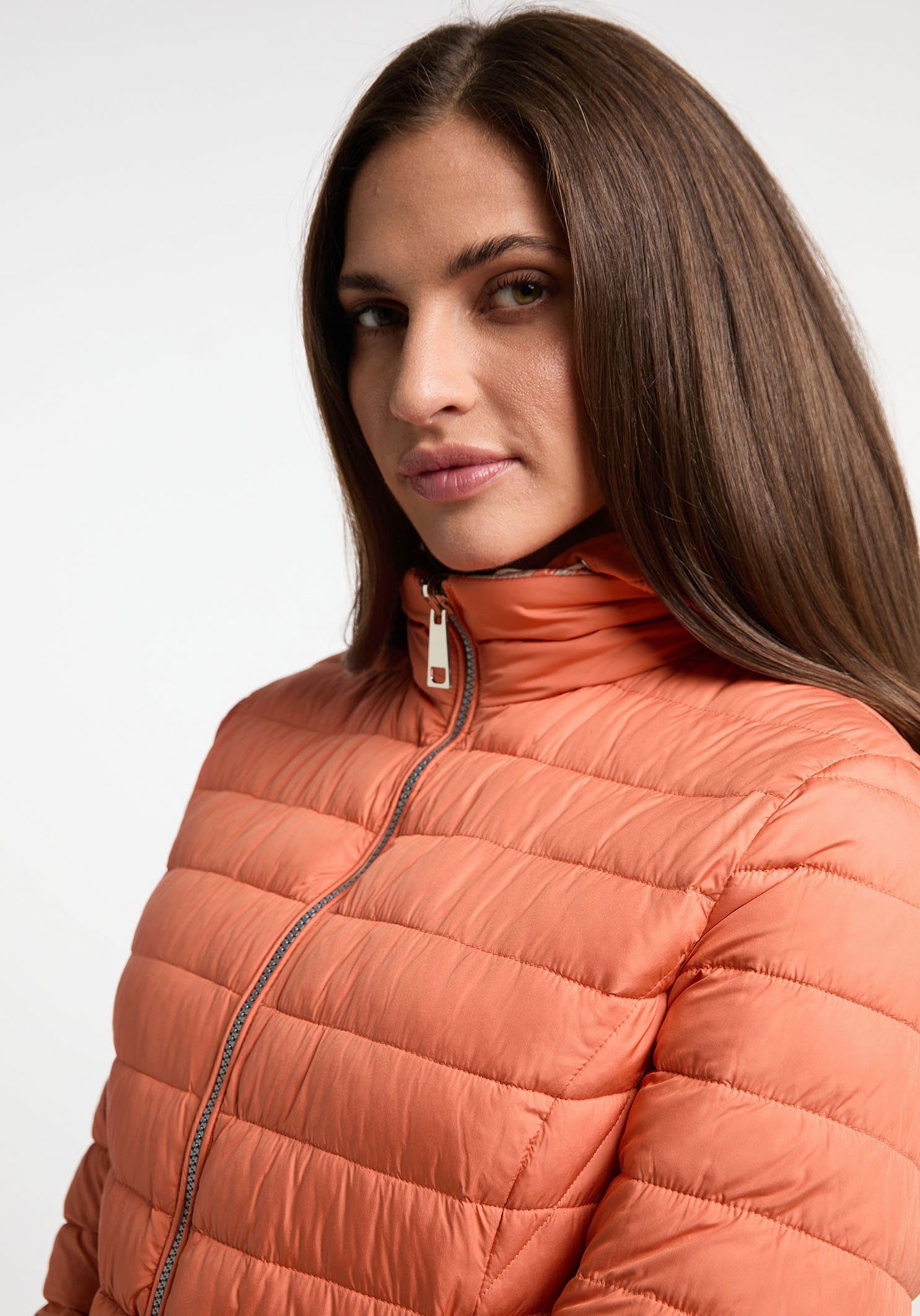 Form Steppjacke Barbara orange Lebek figurumspielender in