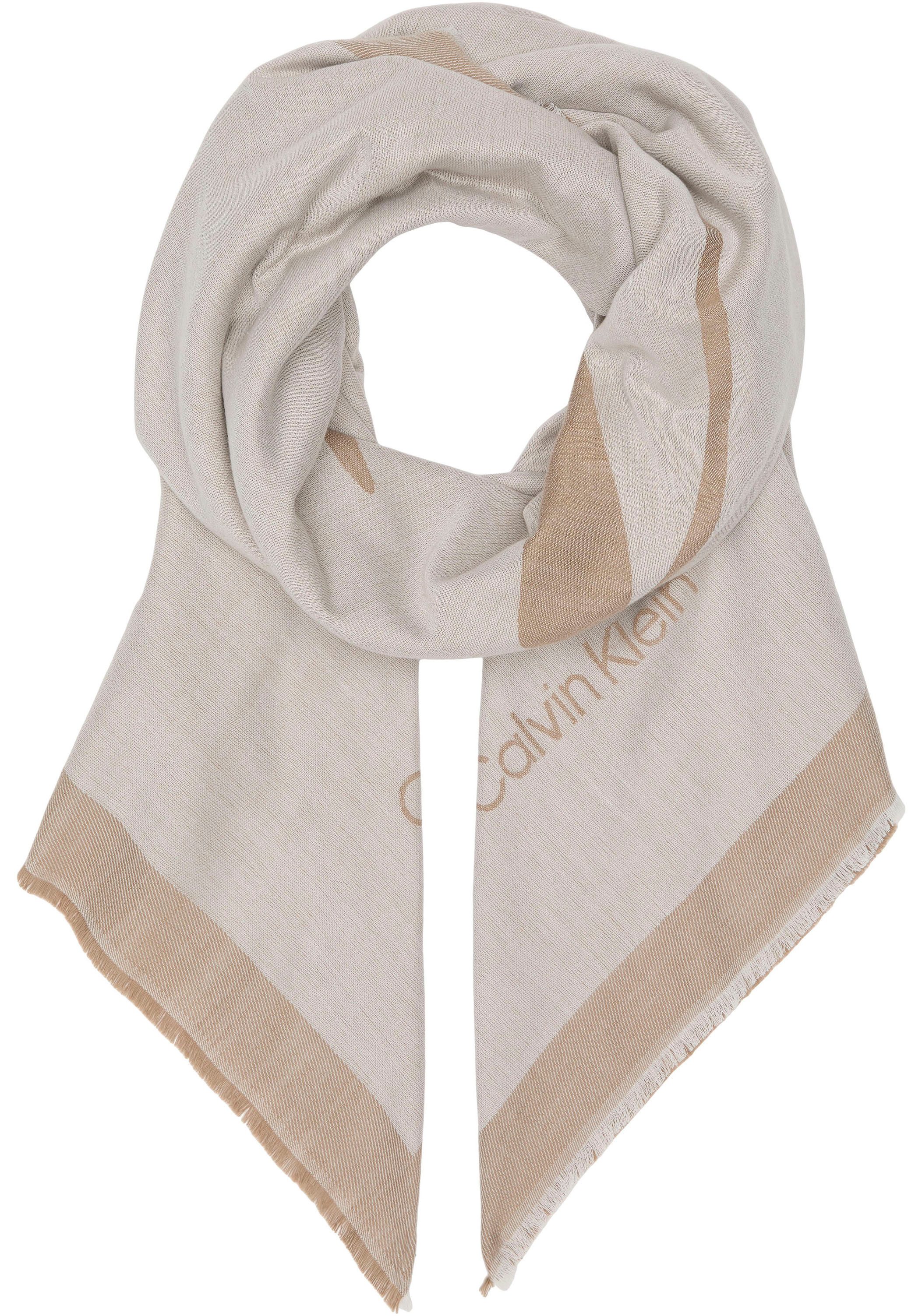 Calvin Klein Modetuch CALVIN CHAMBRAY SQUARE SCARF, Mit Markenlabelemblem günstig online kaufen