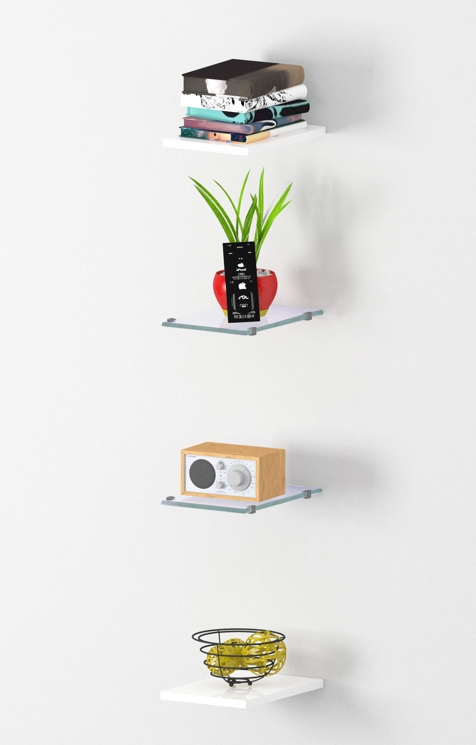 freiraum Wandboard Benevent, 4-teilig, (4-teilig) in Weiß Hochglanz - 20x16 günstig online kaufen