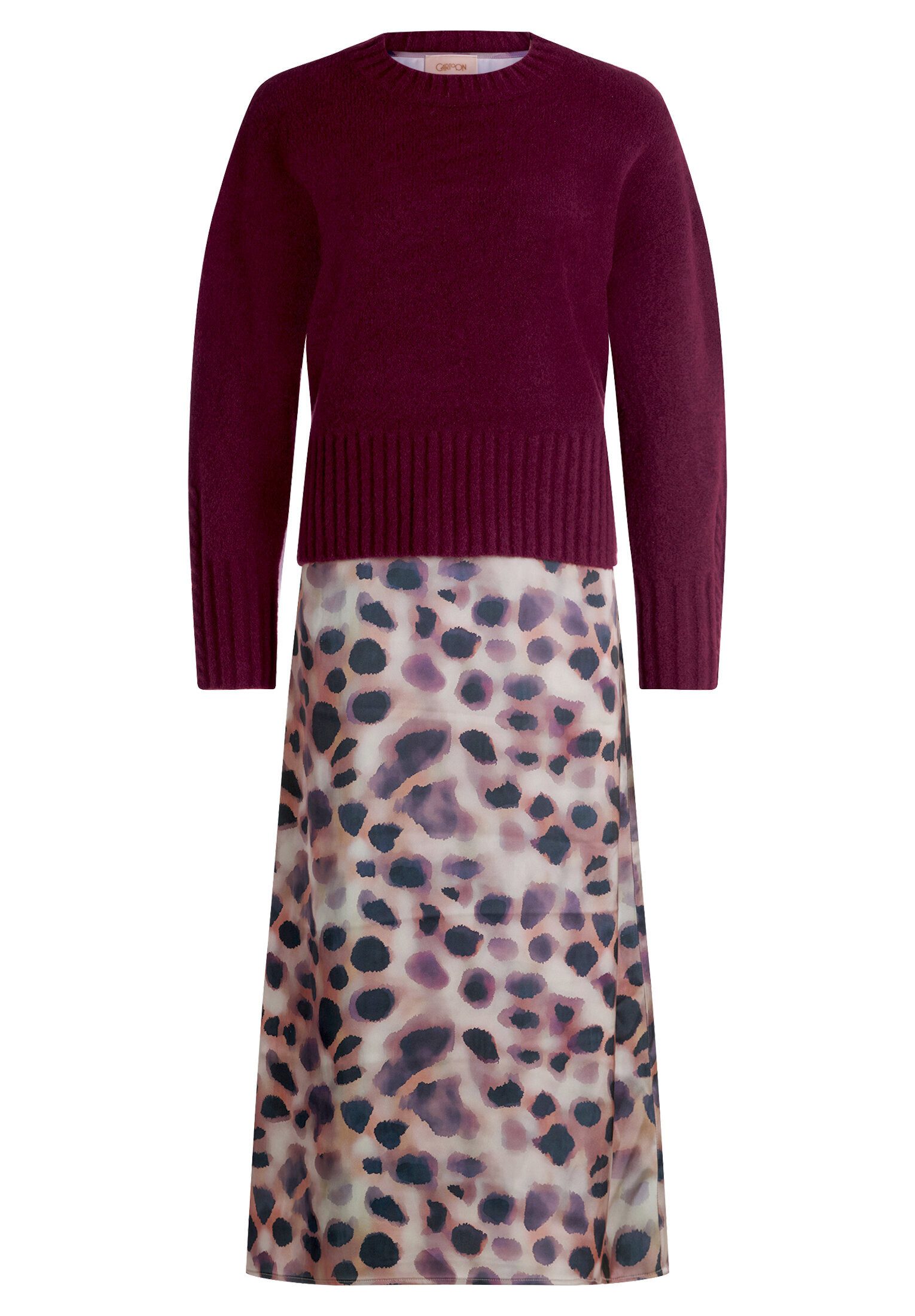 Cartoon Midikleid Damen 2er Set