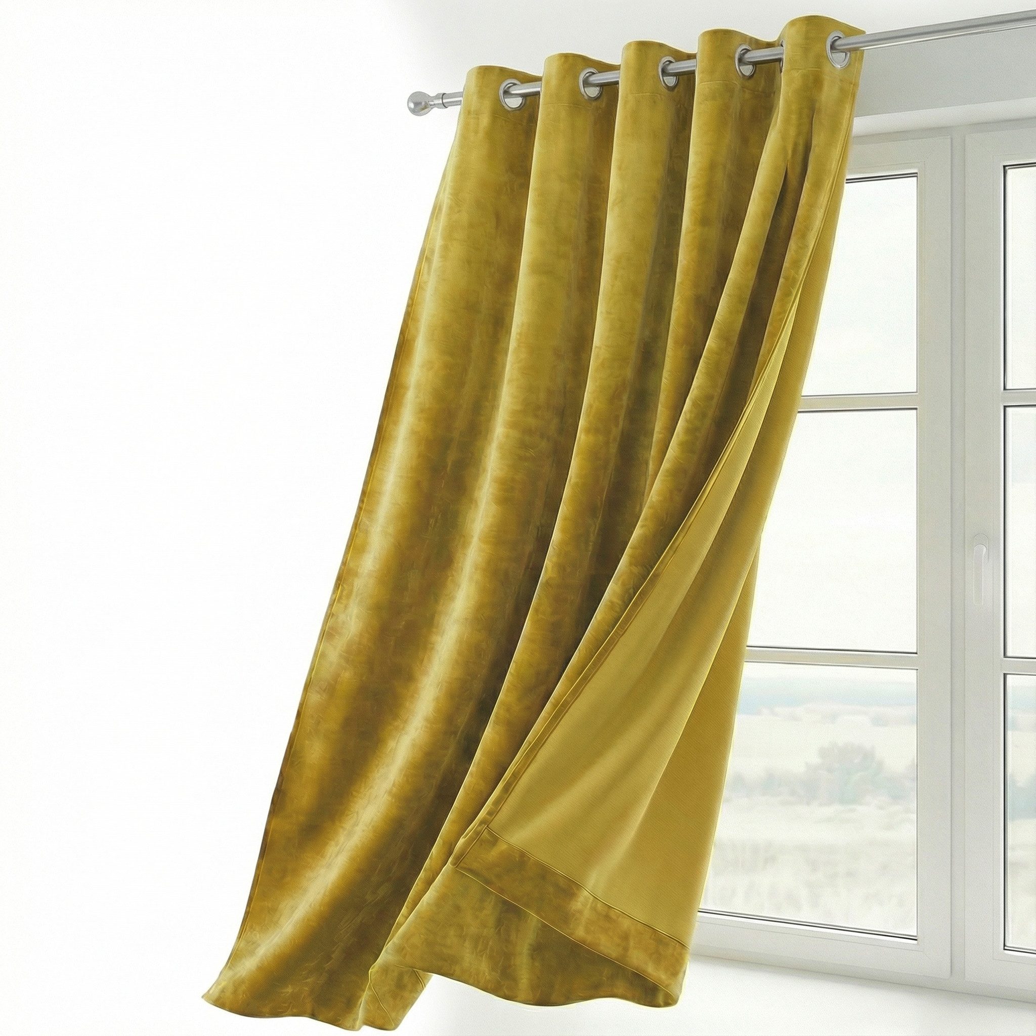 Beautex Verdunkelungsvorhang Samt Vorhang Ösen Gardine Velvet blickdicht abdunkelnd (1 St), Ösen, abdunkelnd