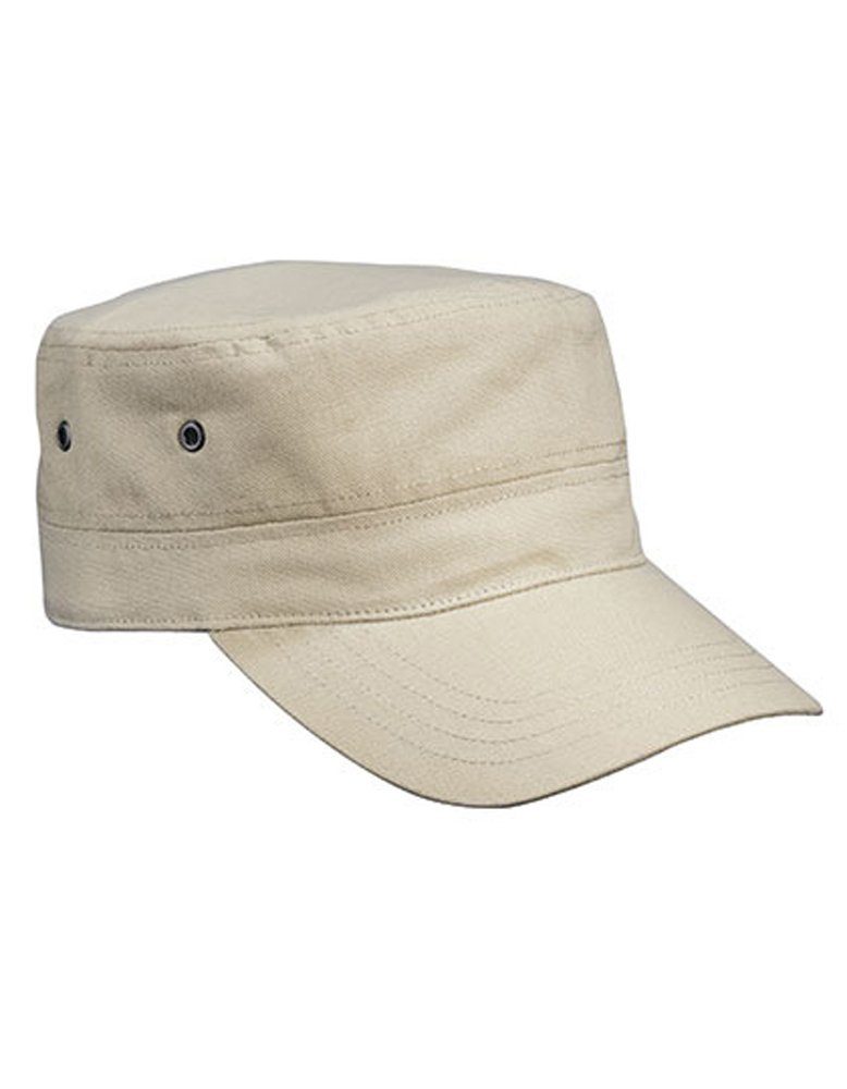 Myrtle Beach Army Cap Cuba-Cap Trendiges Cap im Militar-Stil aus robustem Baumwollcanvas Khaki