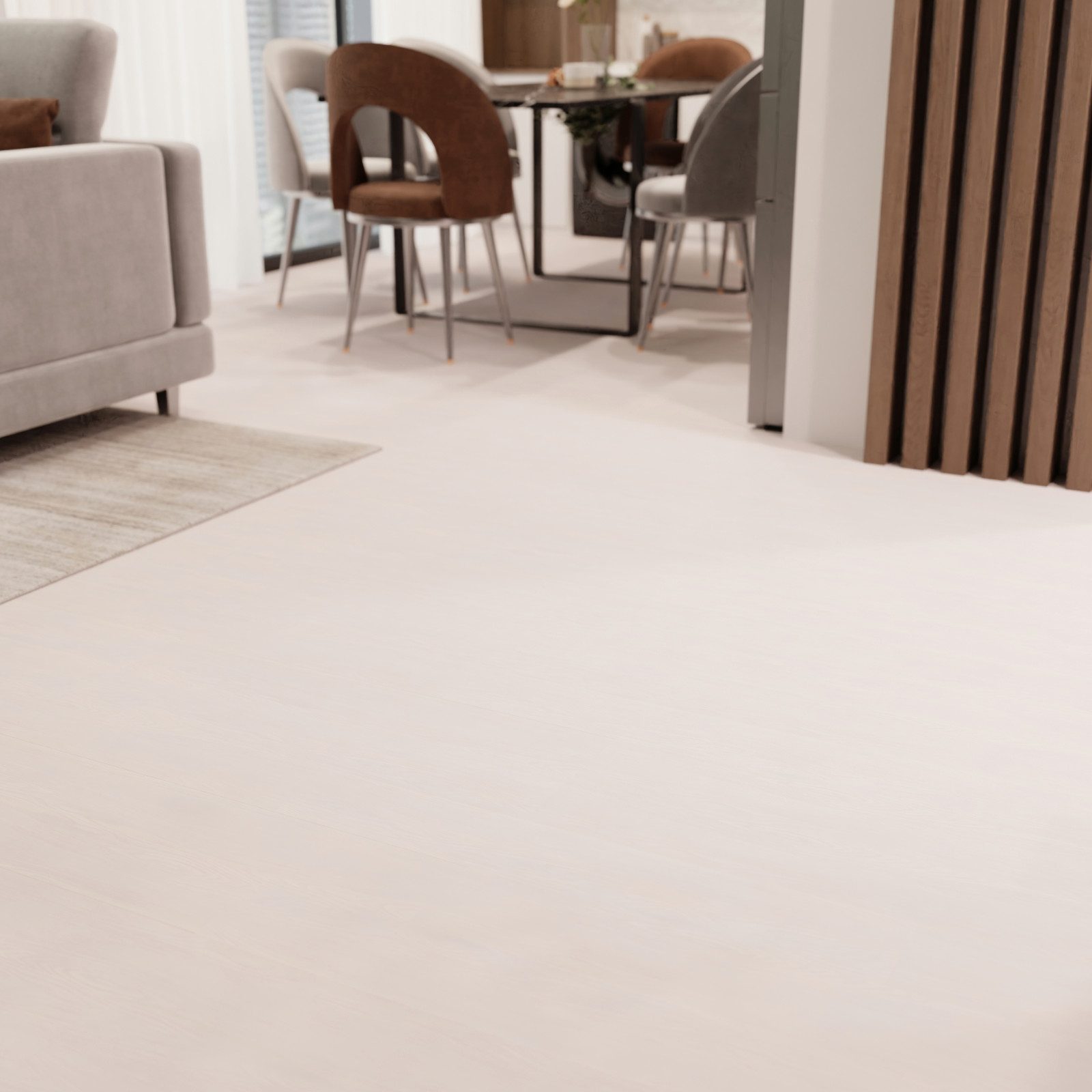 HAGO Vinylboden 2,23m² Eiche hell Weiß Selbstklebend Bodenbelag Laminat 2mm günstig online kaufen