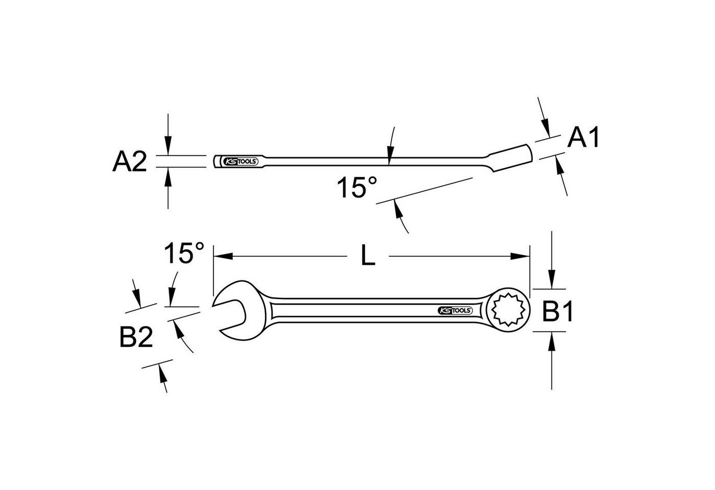 Thumbnail - KS Tools Maulschlüssel KS TOOLS Ringmaulschlüssel abgewinkelt 29 mm - 517.0629