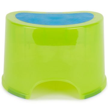 BIECO Hocker Bieco Tritthocker Kinder Grün Zweistufiger Hocker Kinder Bad Tritt Kindertreppe Badezimmer Zweistufig Step Stool für Waschtisch und Kinderwaschbecken Kindertritt Toilettenhocker