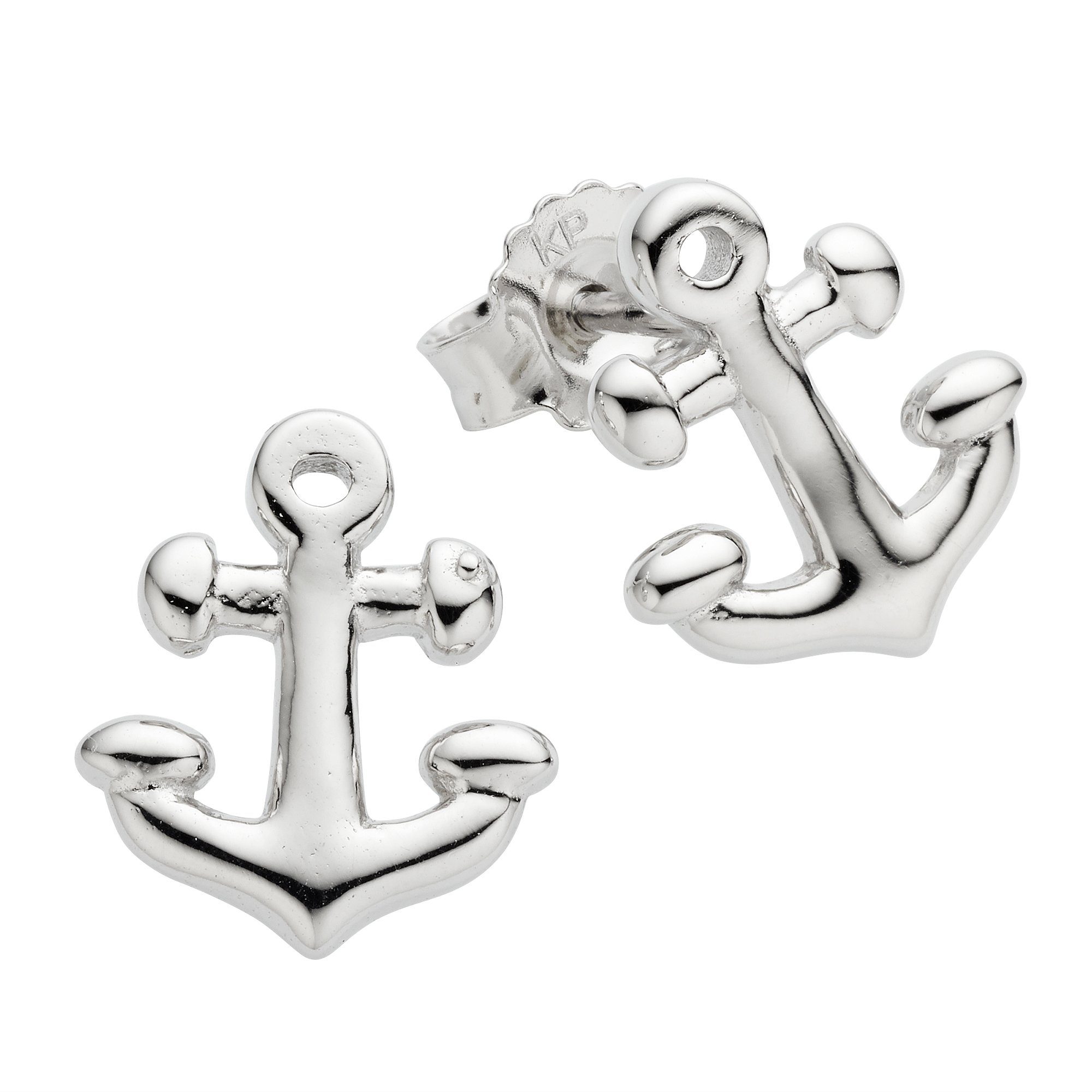 Zeeme Paar Ohrstecker Silber 925 rhodiniert mit Anker-Motiv günstig online kaufen