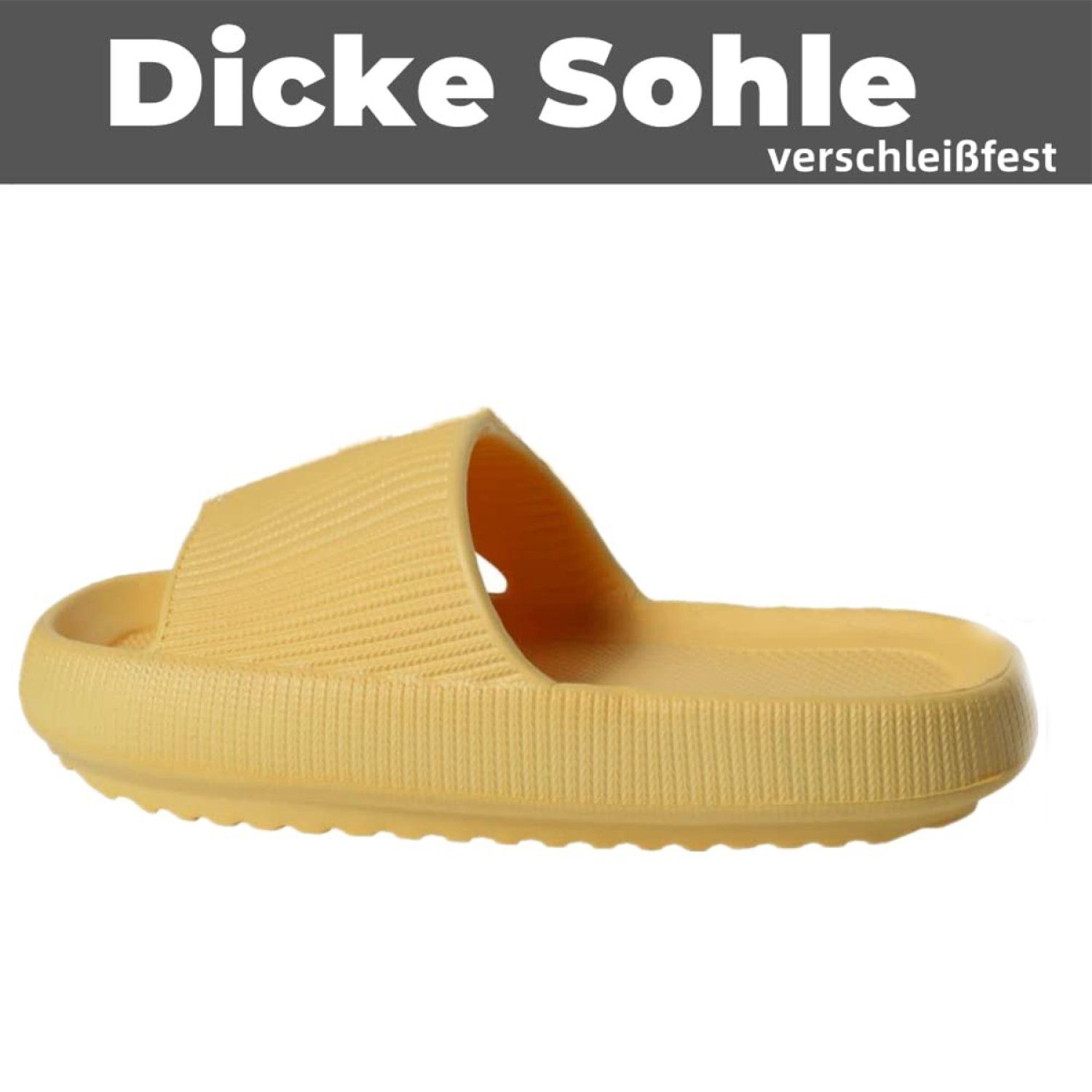 Sohlen Hüttenschuhe Casual Jormftte Herren Duschpantoffeln Dicke Gelb Hausschuhe Damen