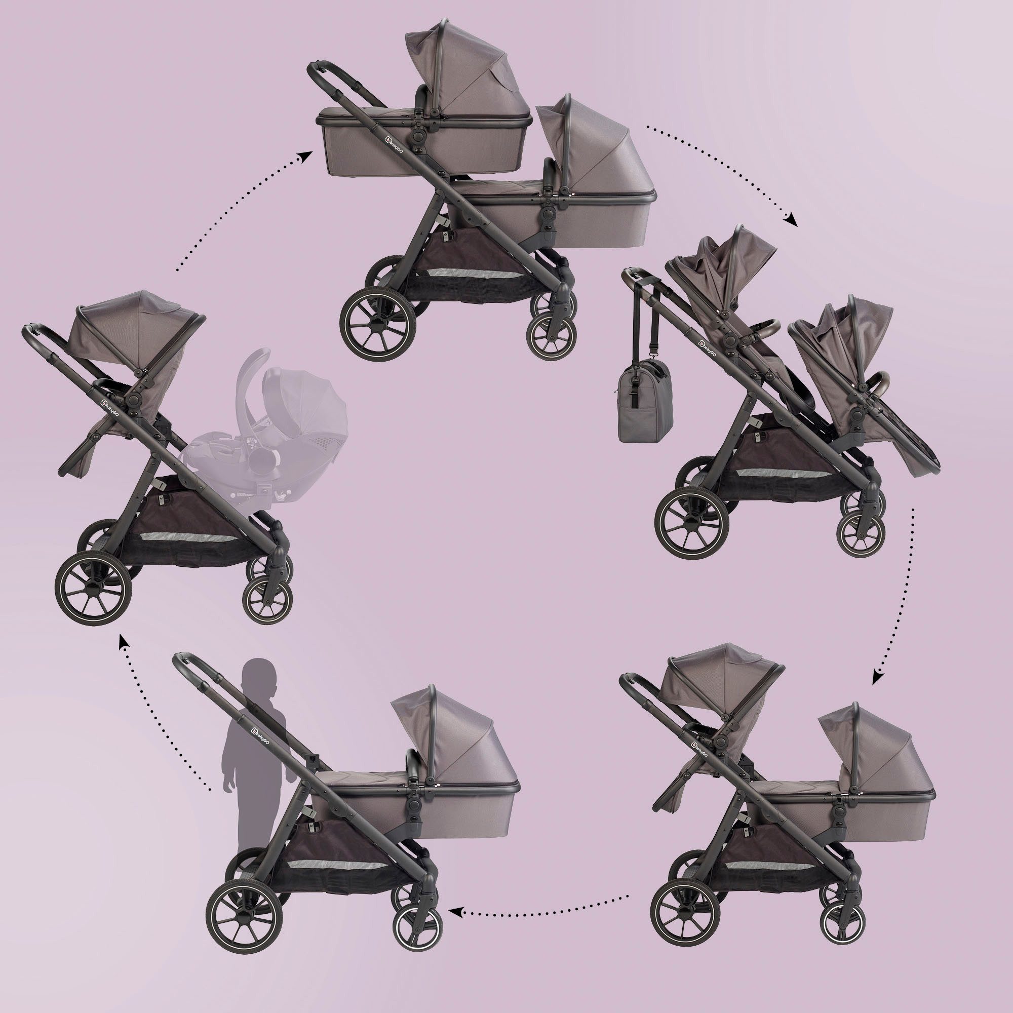 BabyGo Duo Geschwisterwagen - Bild 5