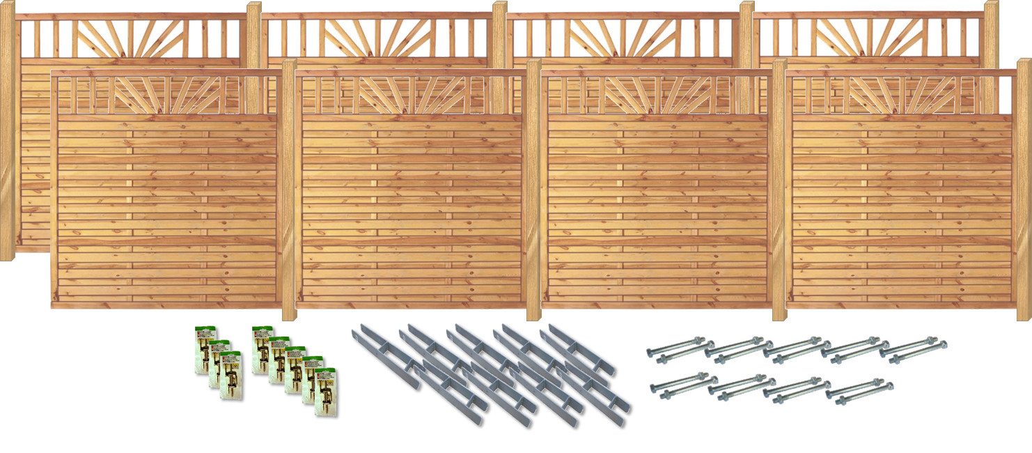 KONIFERA Sichtschutzelement FRISCO, (Komplettset inkl. Zubehör), günstig online kaufen