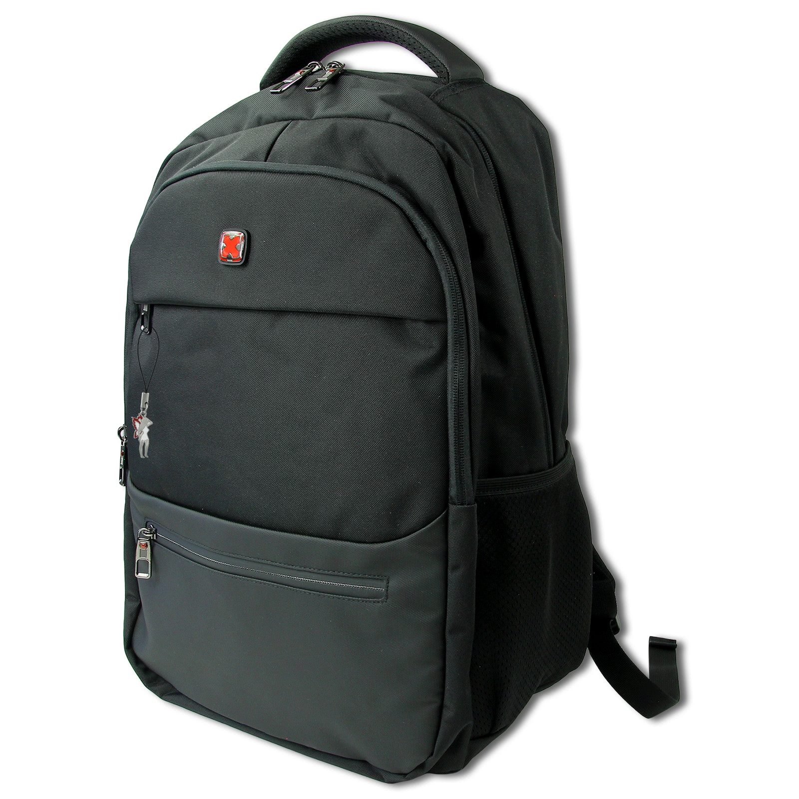 Travel N Meet Cityrucksack Travel N Meet Laptoprucksack, Rucksack, Herren Businessrucksack Polyester, schwarz ca. 47cm hoch