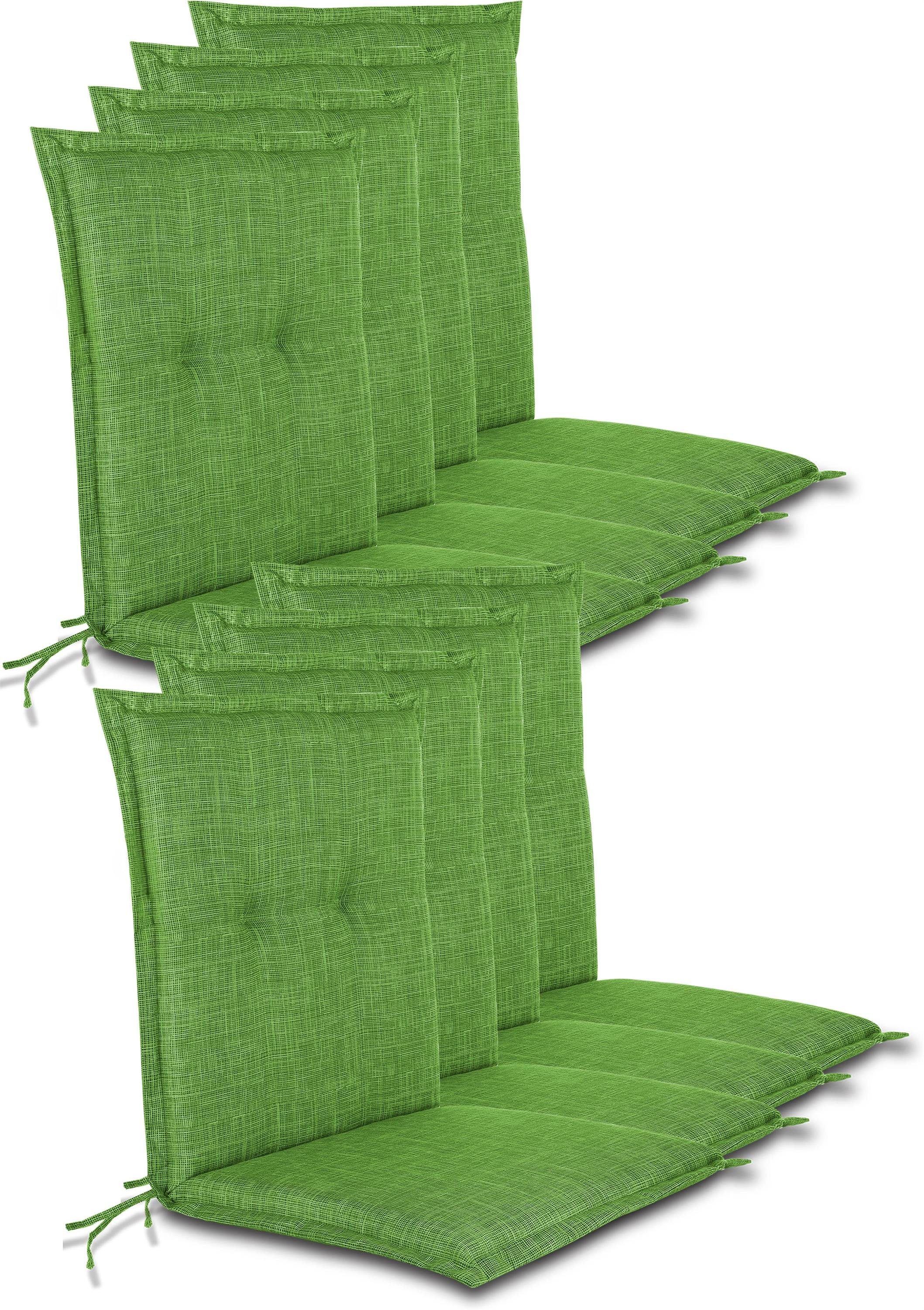 Aspero Sitzauflage 8 Stuhlauflagen Niedriglehner, Wasserabweisende  pflegeleichte Gartenstuhl Auflagen