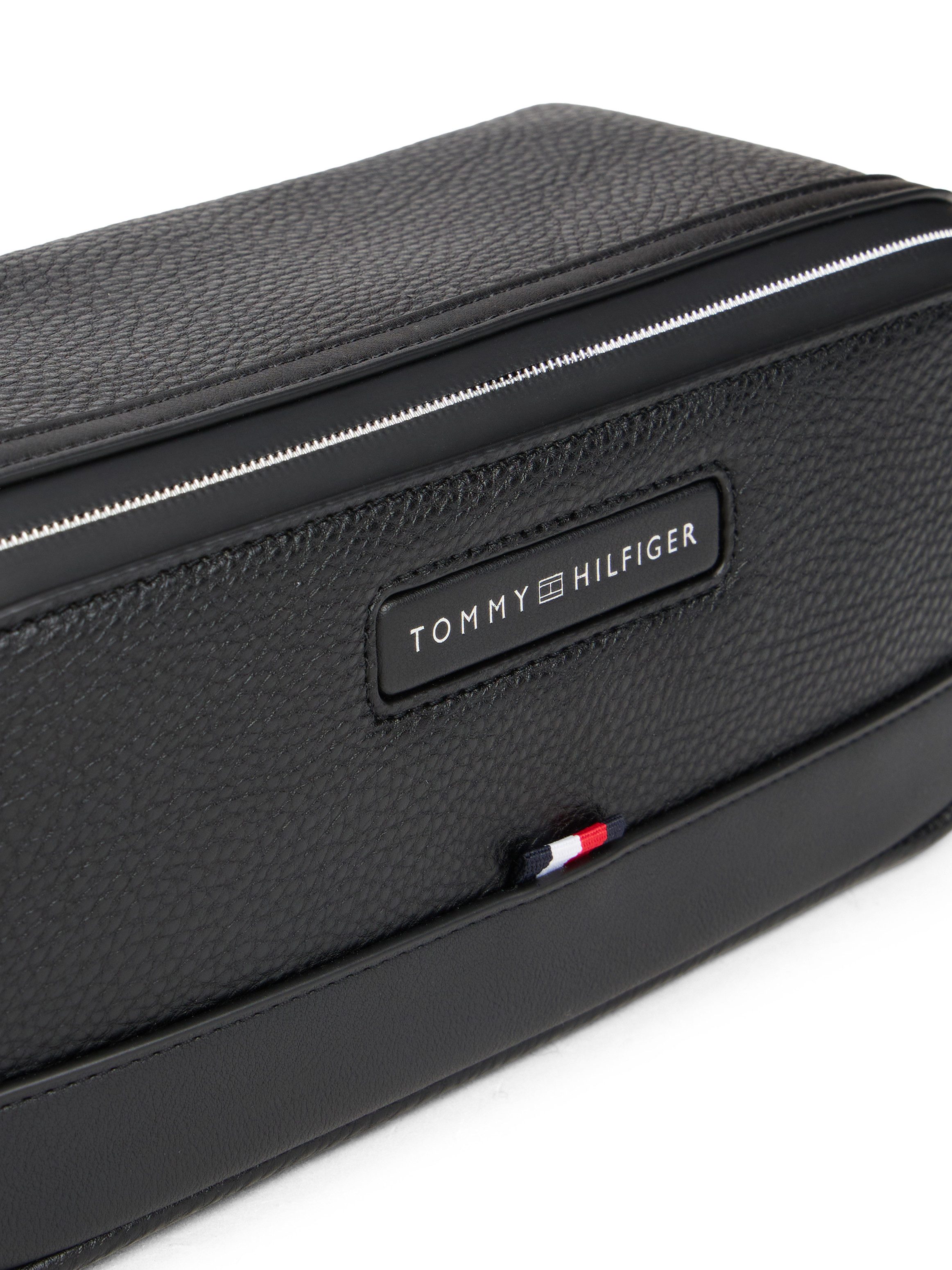 Tommy Hilfiger Kulturbeutel TH CENTRAL WASHBAG, Unisex Kosmetiktasche, Minibag mit praktischer Handschlaufe
