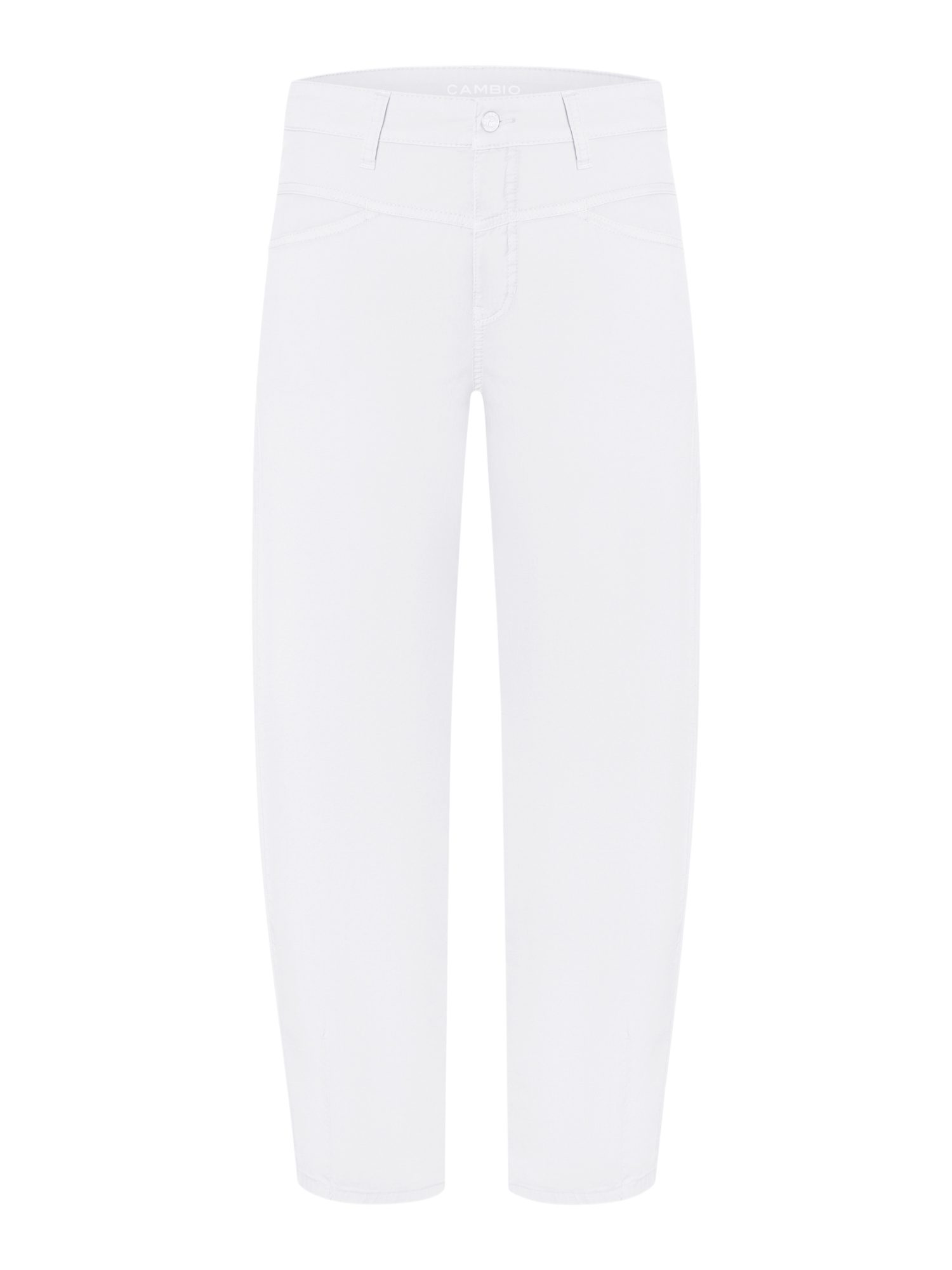 Cambio Stoffhose weiß,Casual,Baumwolle,Unifarben,Slim Fit,Hoch